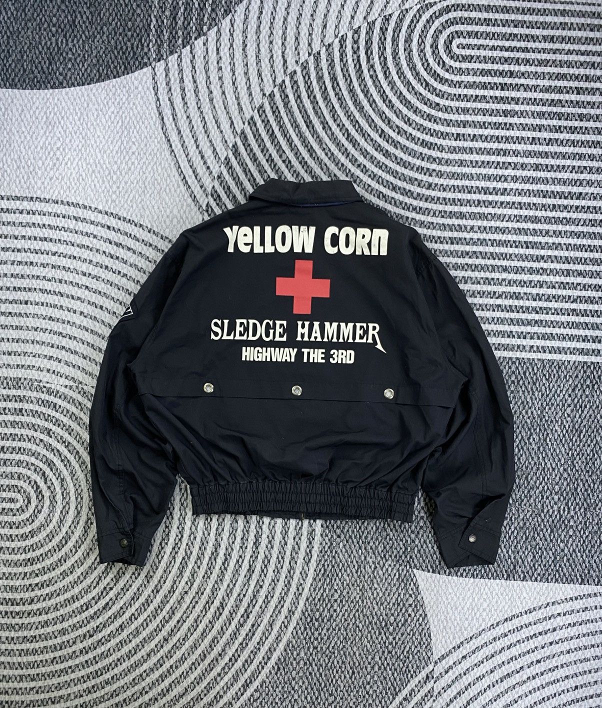 YELLOW CORN Vtg Yellow Corn Highway Magician Motorsport Zipper Jacket Size US XL / EU 56 / 4 - 1 Thumbnail