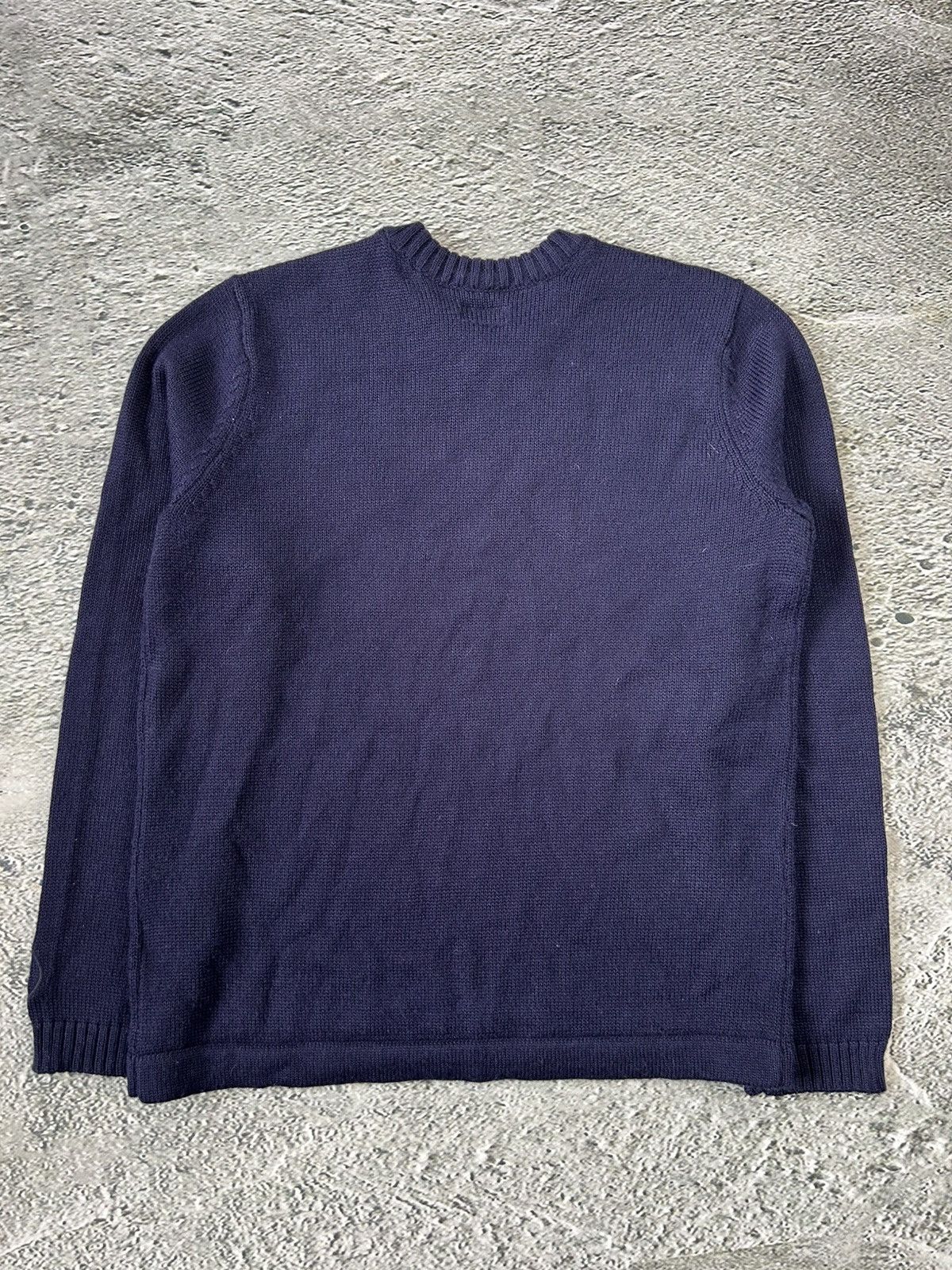 Armani × Vintage Armani Jeans sweater Vintage Lana Wool Navy blue Size US S / EU 44-46 / 1 - 5 Thumbnail