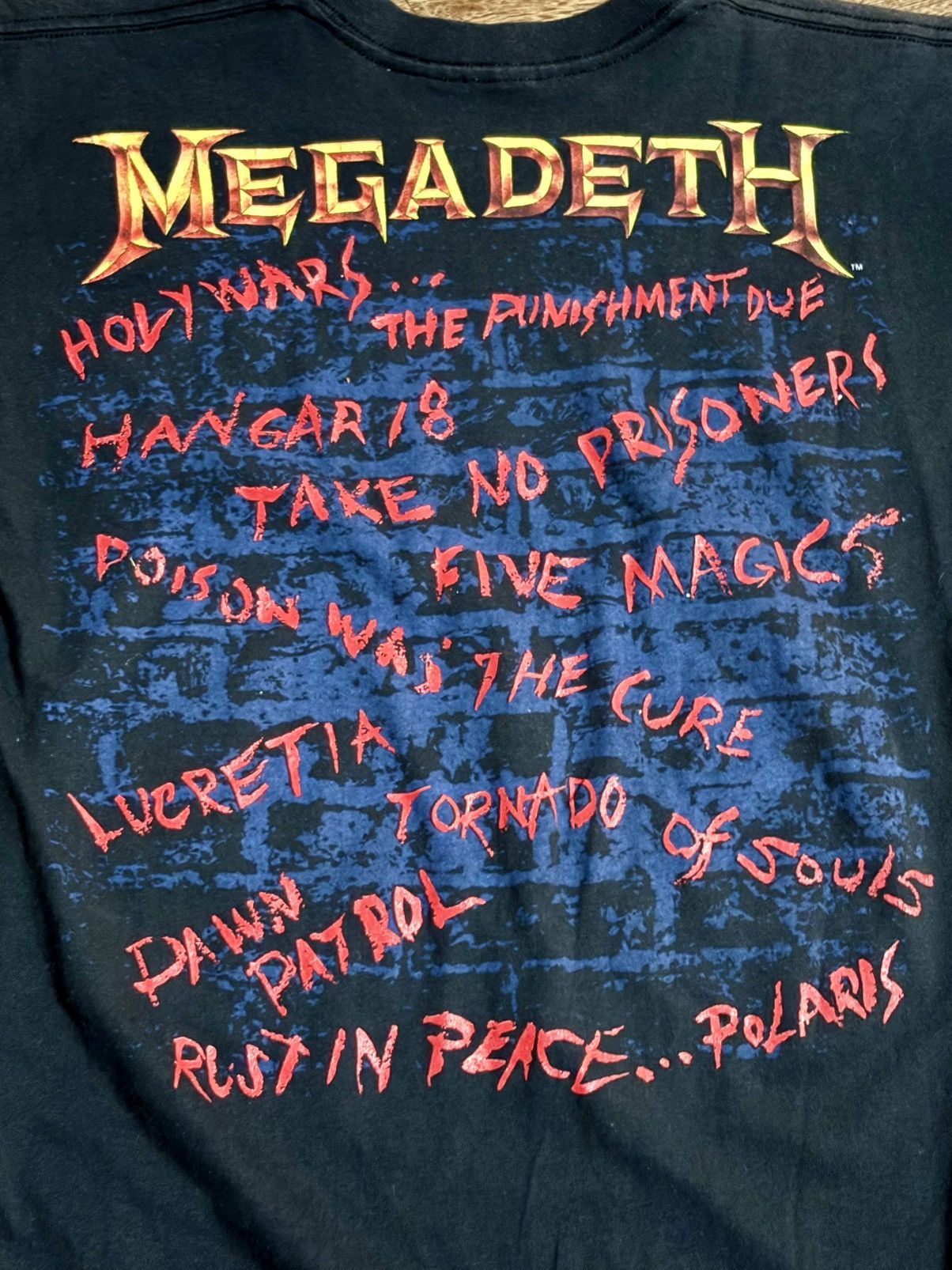 Megadeth Vintage 1990 Megadeath Rust in Peace Berlin Wall Black Tour Size US M / EU 48-50 / 2 - 5 Thumbnail