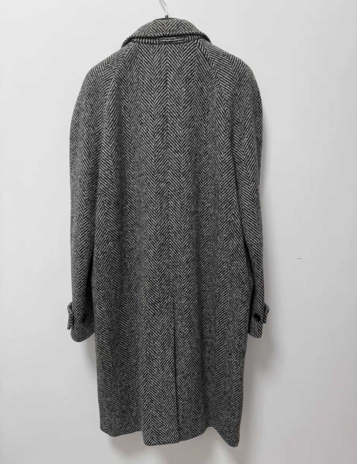Saint Laurent Paris SLP 13FW Runway Wool Four-Button Herringbone Overcoat Size US XL / EU 56 / 4 - 2 Thumbnail