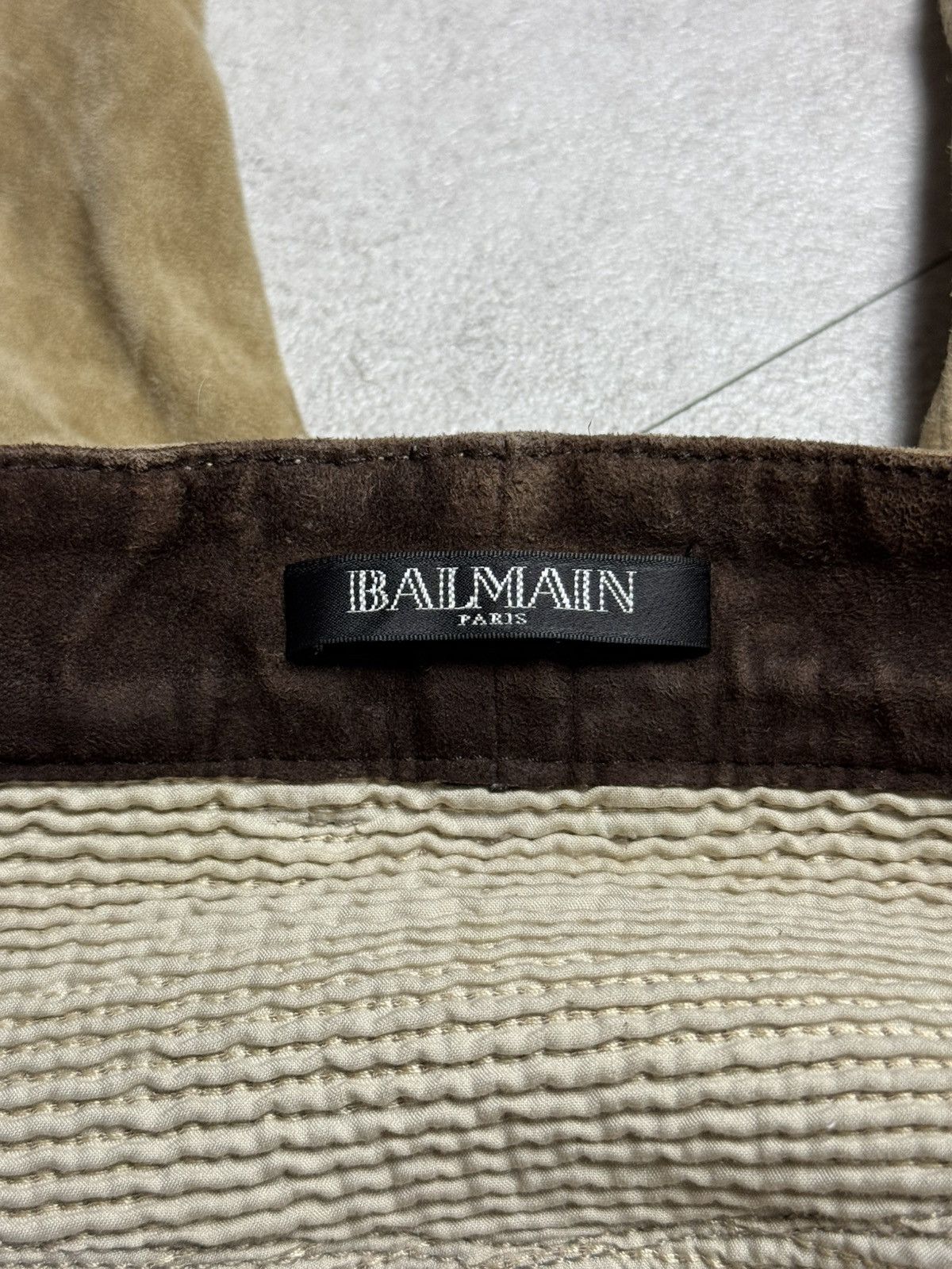 Baimain Leather Suede biker Pants