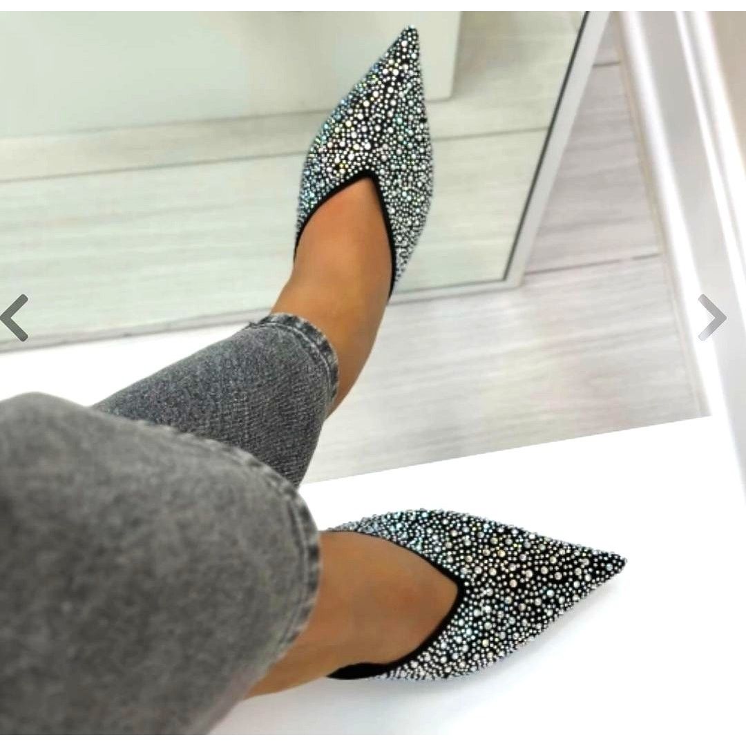 Mango MANGO Bejeweled Pointed Mules NWT Size US 6.5 / IT 36.5 - 8 Thumbnail