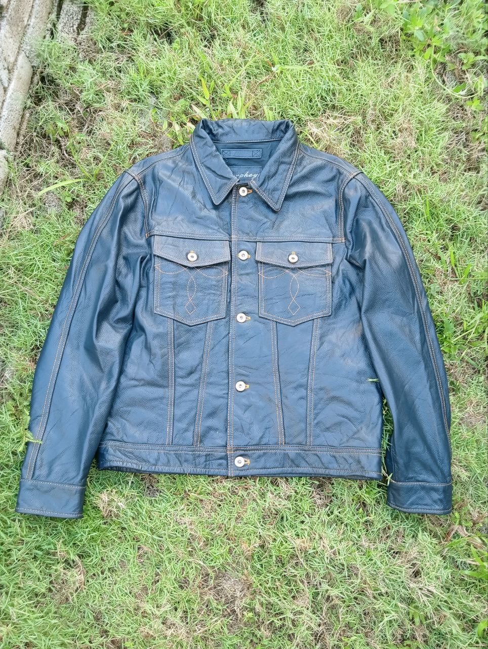 Japanese Brand CURPHEY UNION MADE LEATHER JACKET Size US XXL / EU 58 / 5 - 1 Thumbnail