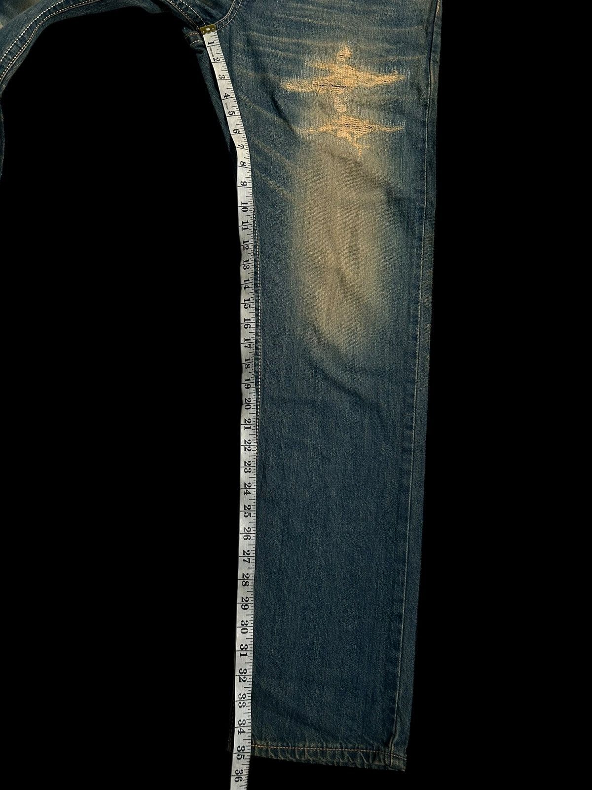 Japanese Brand × Kapital × Vintage Rusty Edwin Distressed Vintage Japanese Denim Jeans Size US 37 - 17 Thumbnail