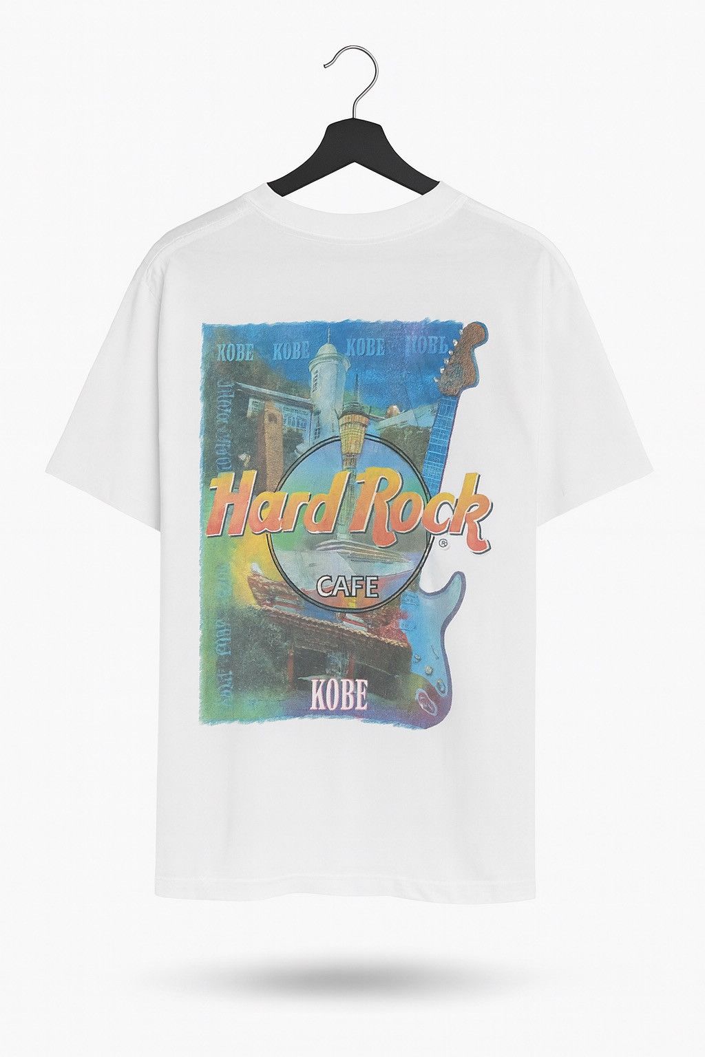Hard Rock Cafe Vintage Hard Rock Cafe Kobe Heavy Tee White T-Shirt 1990s Size US M / EU 48-50 / 2 - 1 Thumbnail