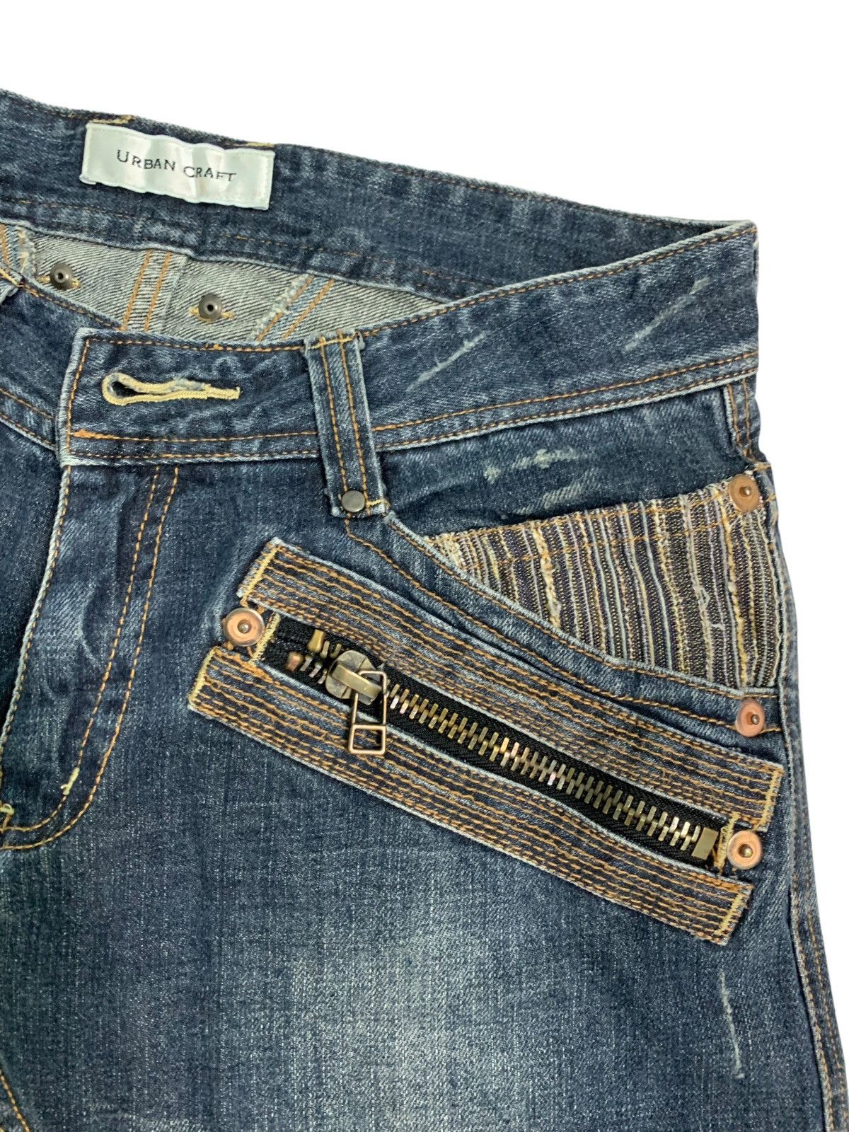 Japanese Brand × Le Grande Bleu (L.G.B.) × Tornado Mart 🔥Rare Design Japanese Brand Urban Craft Zipper Pocket Jeans Size US 31 - 9 Thumbnail