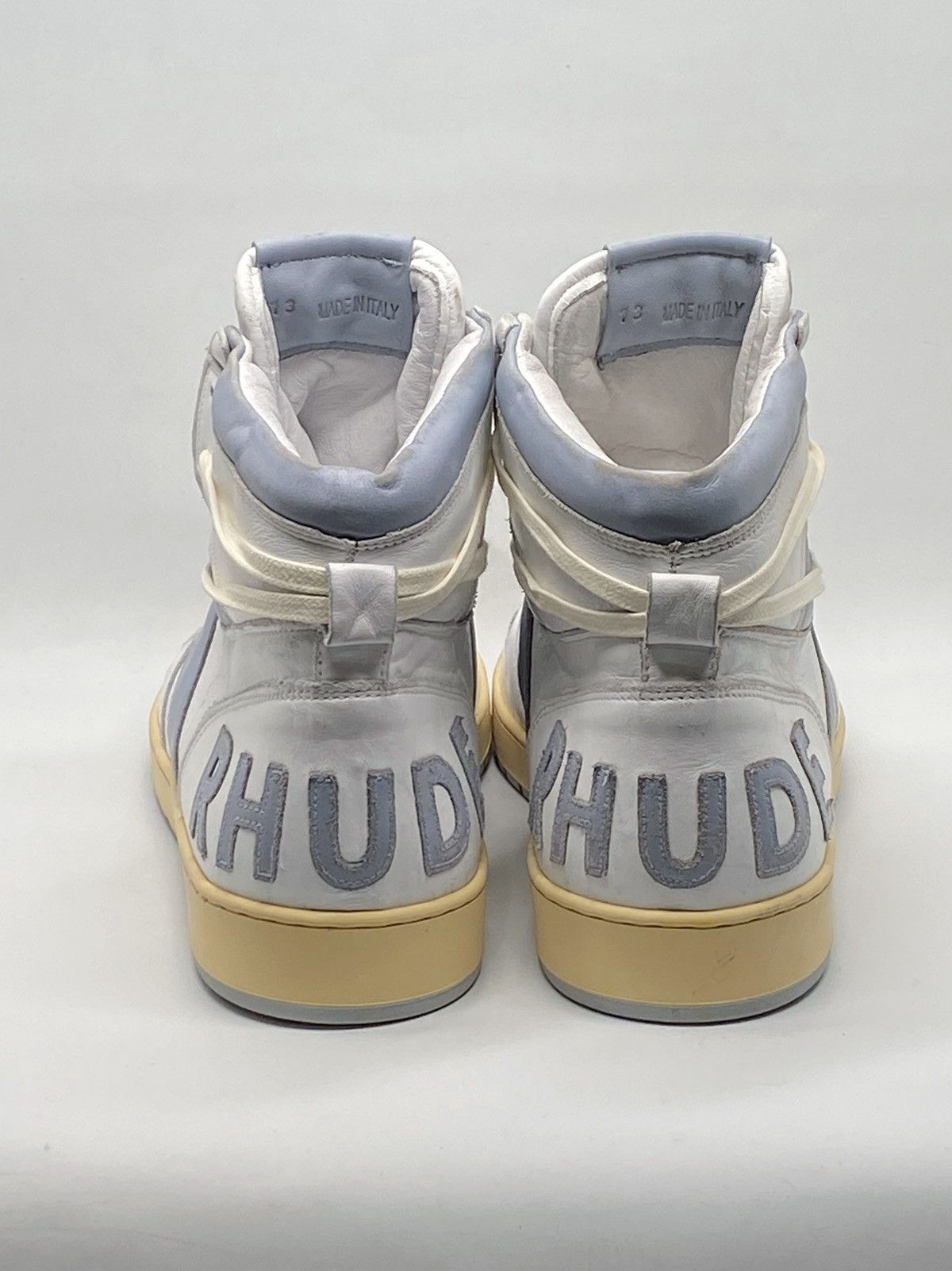 Rhude Rhude Rhecess Worn Out Effect High Top Sneakers size 13 Size US 13 / EU 46 - 7 Thumbnail