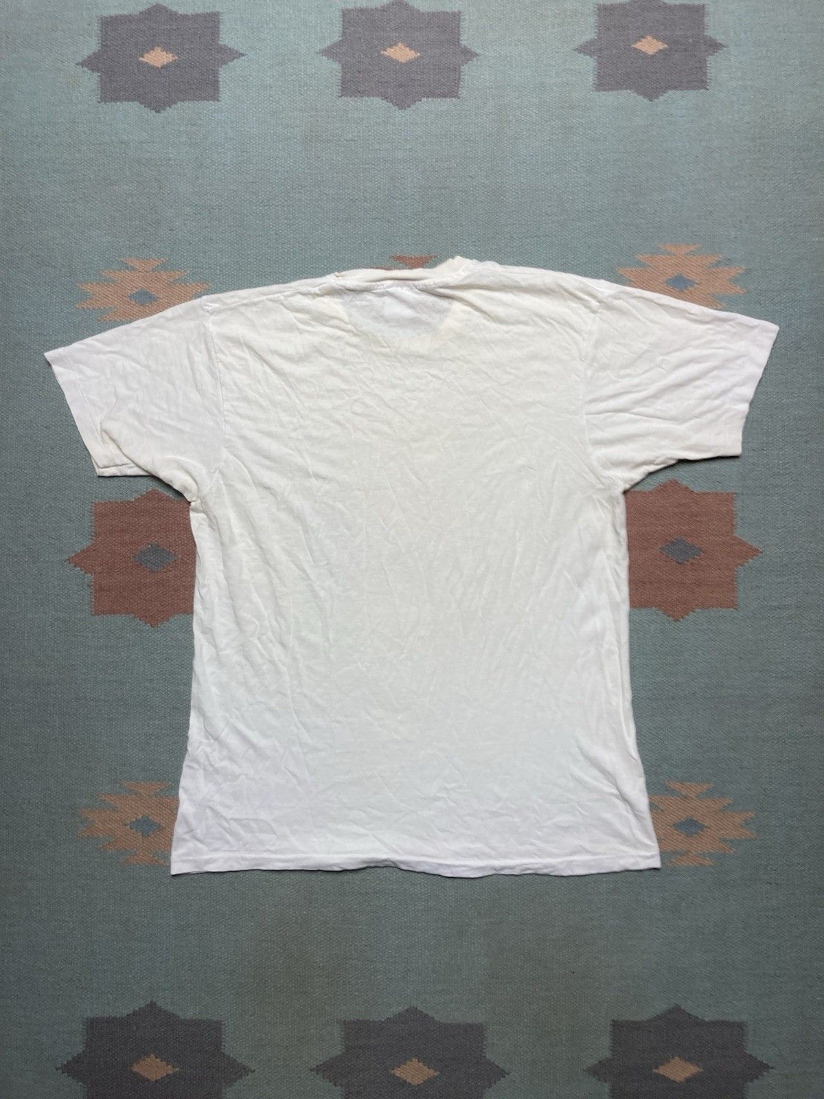 Vintage VTG blank white t shirt Hanes soft cotton single stitch L Size US L / EU 52-54 / 3 - 5 Thumbnail
