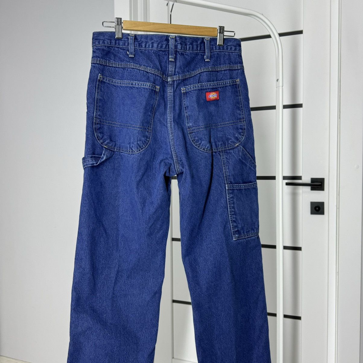 Pre-owned Dickies X Made In Usa Vintage Denim Cargo Pants Dickies In Blue