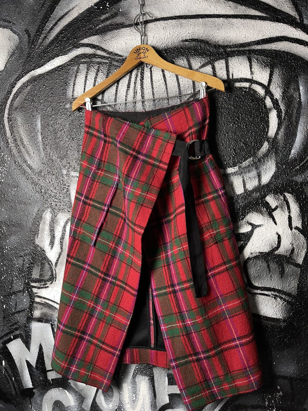 Moncler Moncler Genius 1952 Gonna Plaid Virgin Wool Wrapped Skirts Size 27" / US 4 / IT 40 - 1 Thumbnail