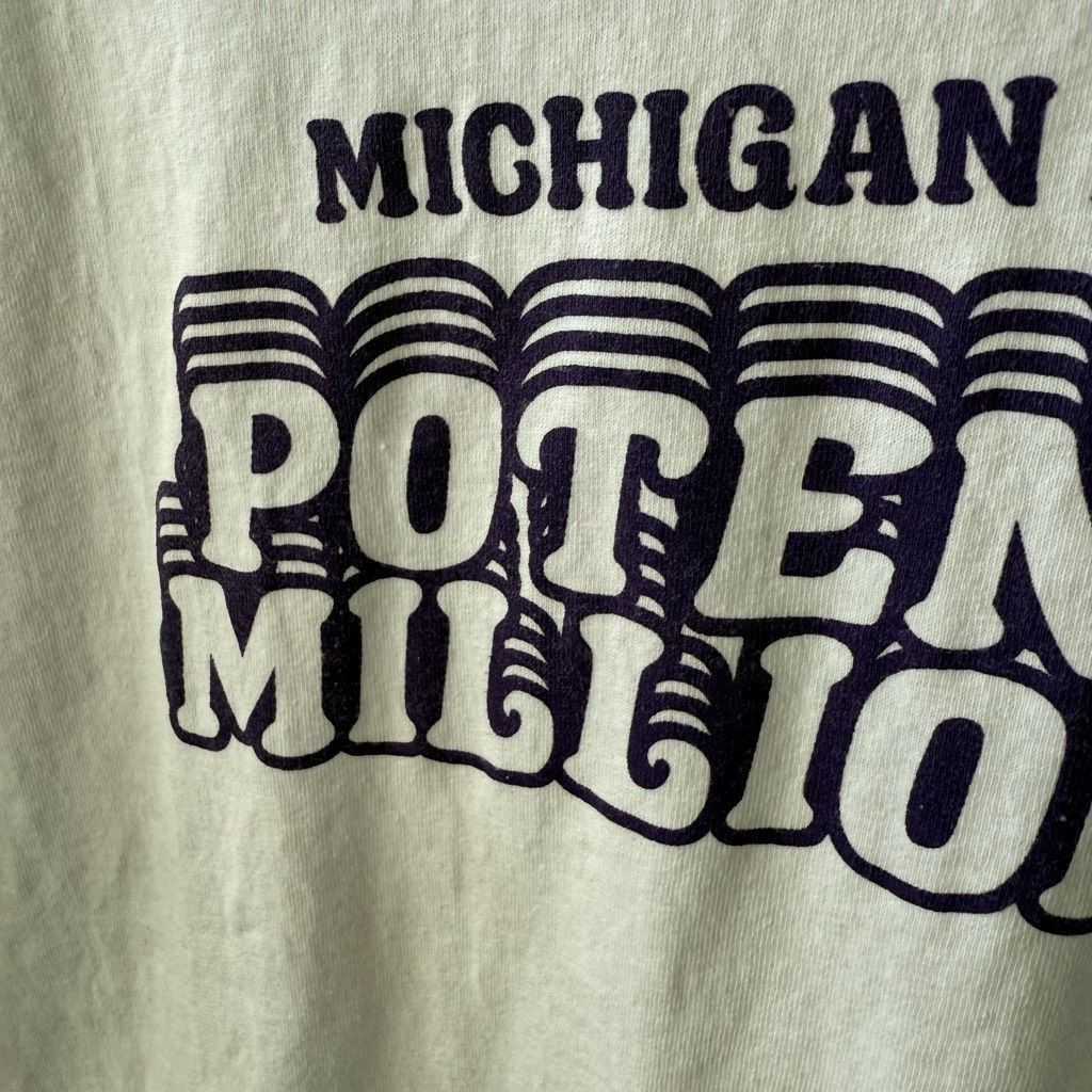 Fruit Of The Loom Novelty Tshirt Humor Michigan Lottery Potential Millionaire Size US L / EU 52-54 / 3 - 3 Thumbnail