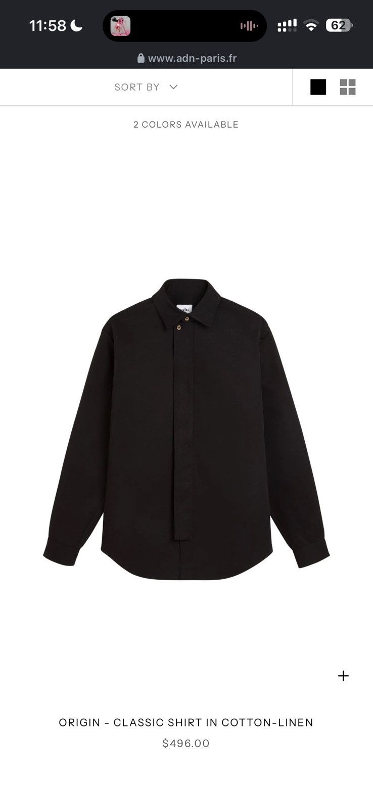 Other ADN Black Cotton - Linen Shirt Size US L / EU 52-54 / 3 - 8 Thumbnail