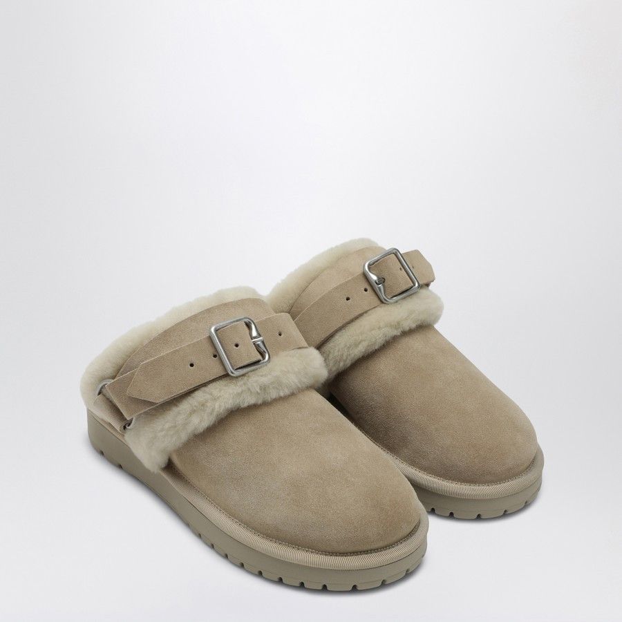 Burberry o1d2blof0824 Shearling Mules in Beige Size US 9 / IT 39 - 2 Thumbnail