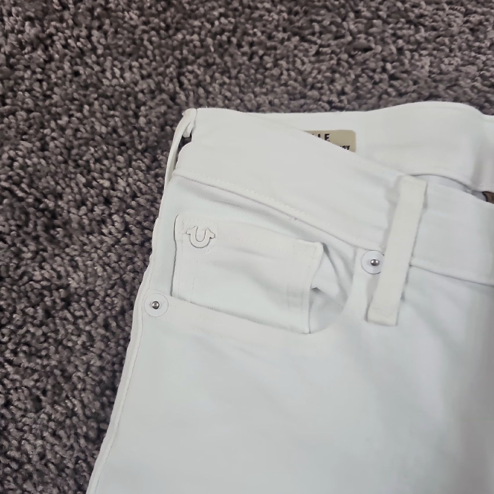 True Religion True Religion Jeans Womens 25 White Skinny Mid Rise Embellished Halle 23x30 Jeans Womens Size 42" / US 20 - 4 Thumbnail