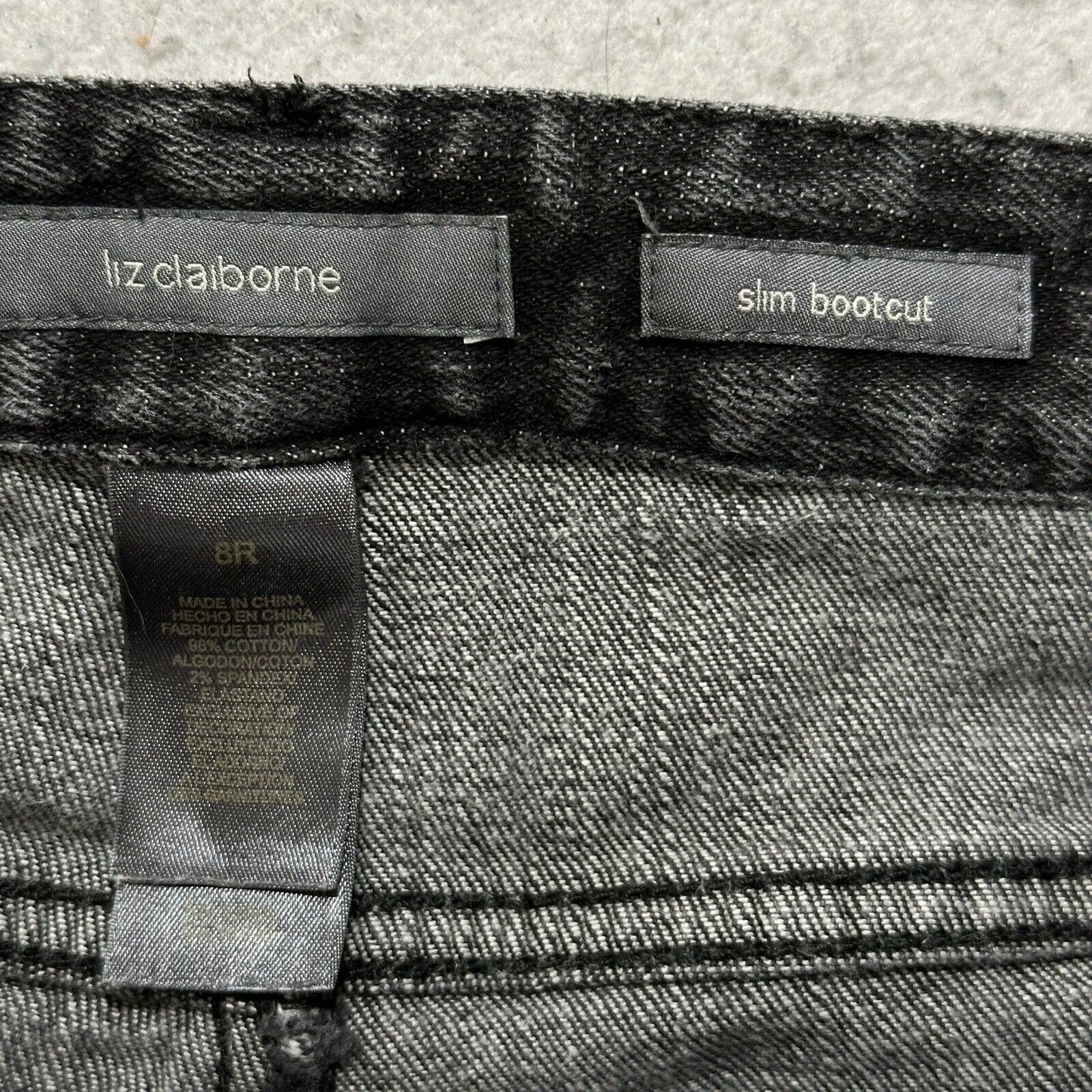 Liz Claiborne Liz Claiborne 8 Regular Slim Bootcut Jeans Dark Gray Denim Size 30" / US 8 / IT 44 - 4 Thumbnail