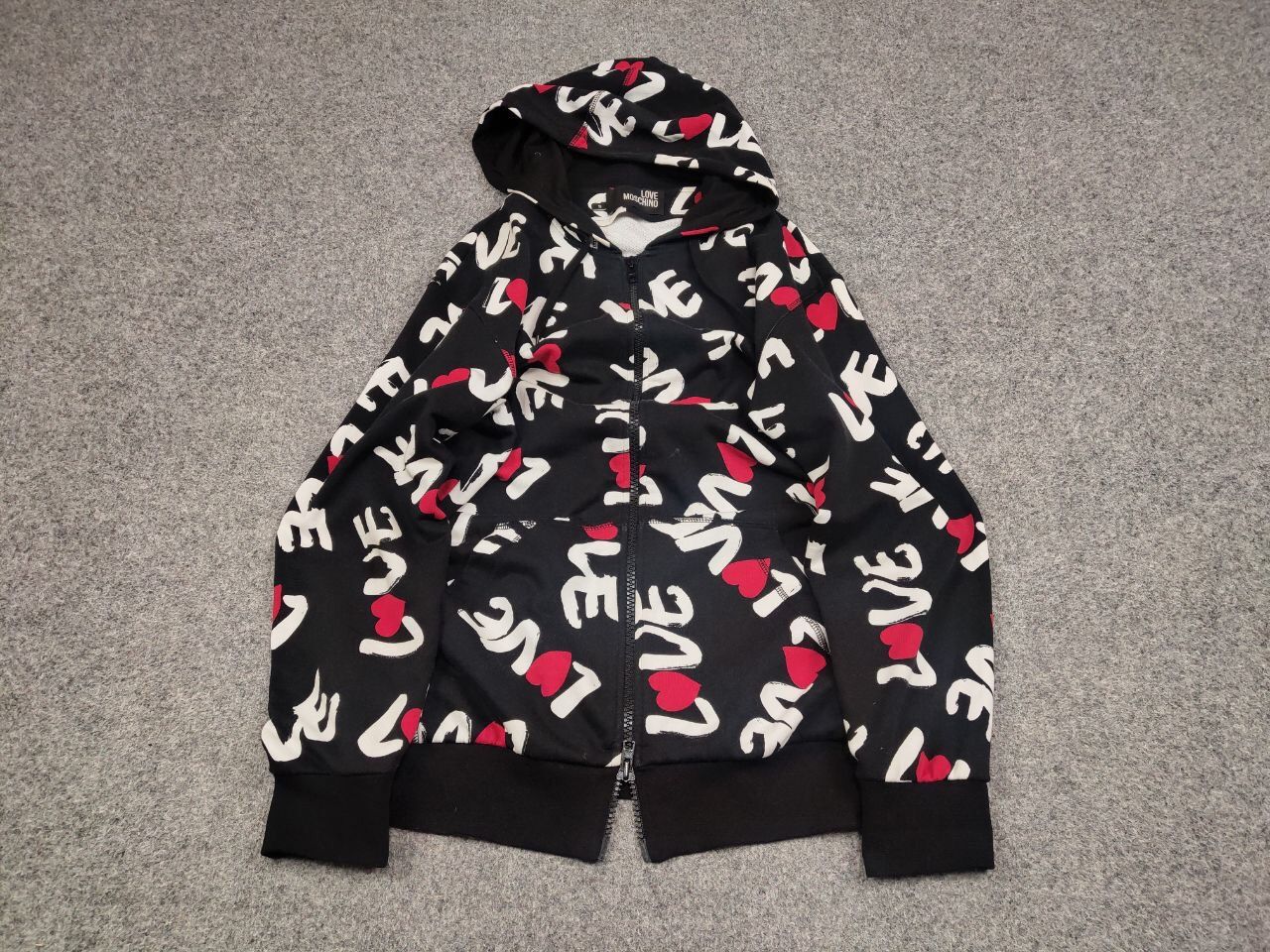 Moschino Love Moschino Authentic Multi Logo Oversized Zip Hoodie Size US S / EU 44-46 / 1 - 2 Thumbnail