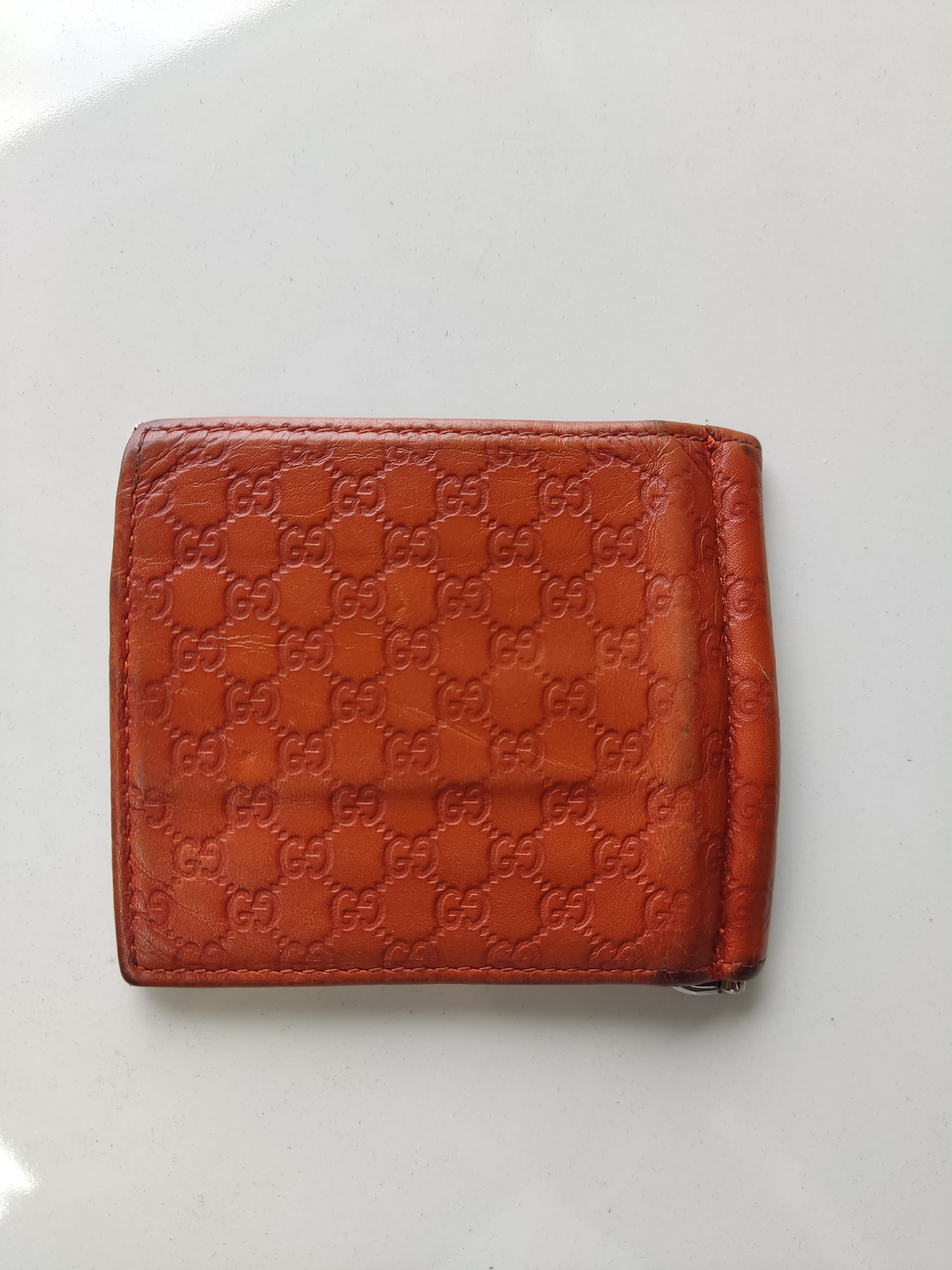 Gucci GUCCI Orange Guccissima Leather Bi-Fold Wallet Size ONE SIZE - 5 Thumbnail