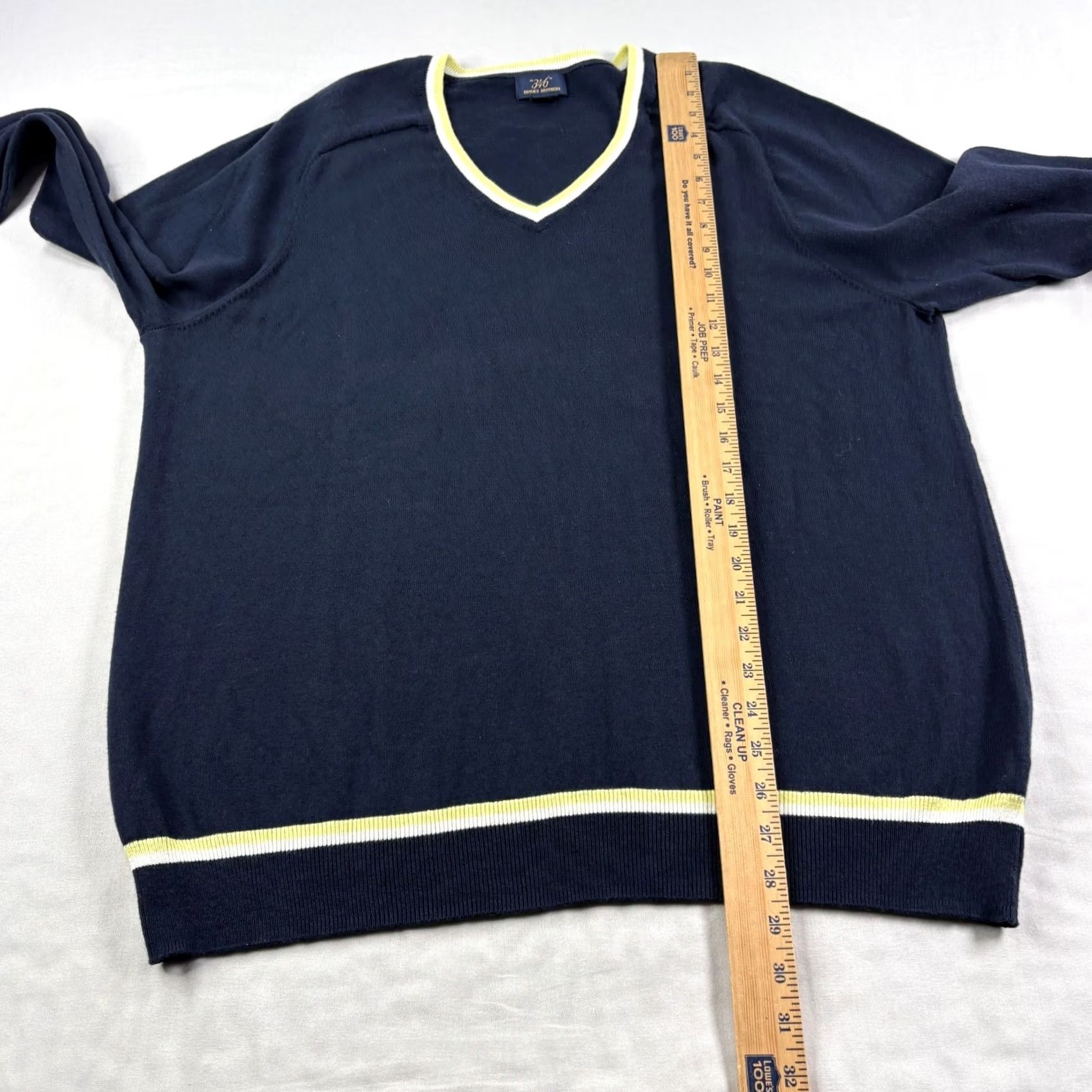 Brooks Brothers Brooks Brothers Sweater Mens XL Blue V-Neck Pullover Stretch Preppy Tennis Casual Regular Shirt Size US XL / EU 56 / 4 - 4 Thumbnail