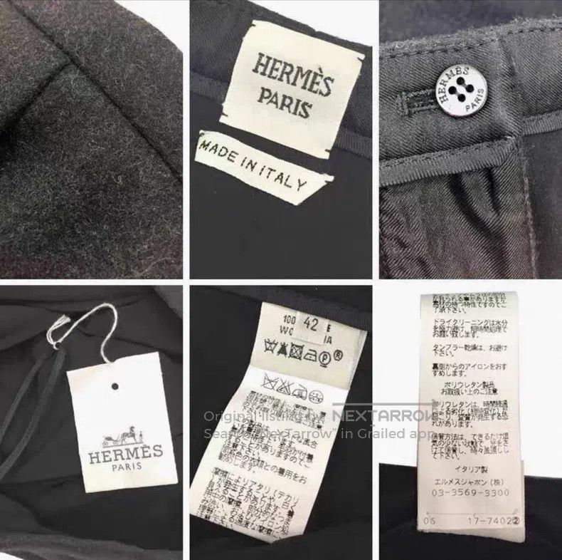 Hermes Hermes Black Gray Wool Trousers Size 27" / US 4 / IT 40 - 3 Thumbnail
