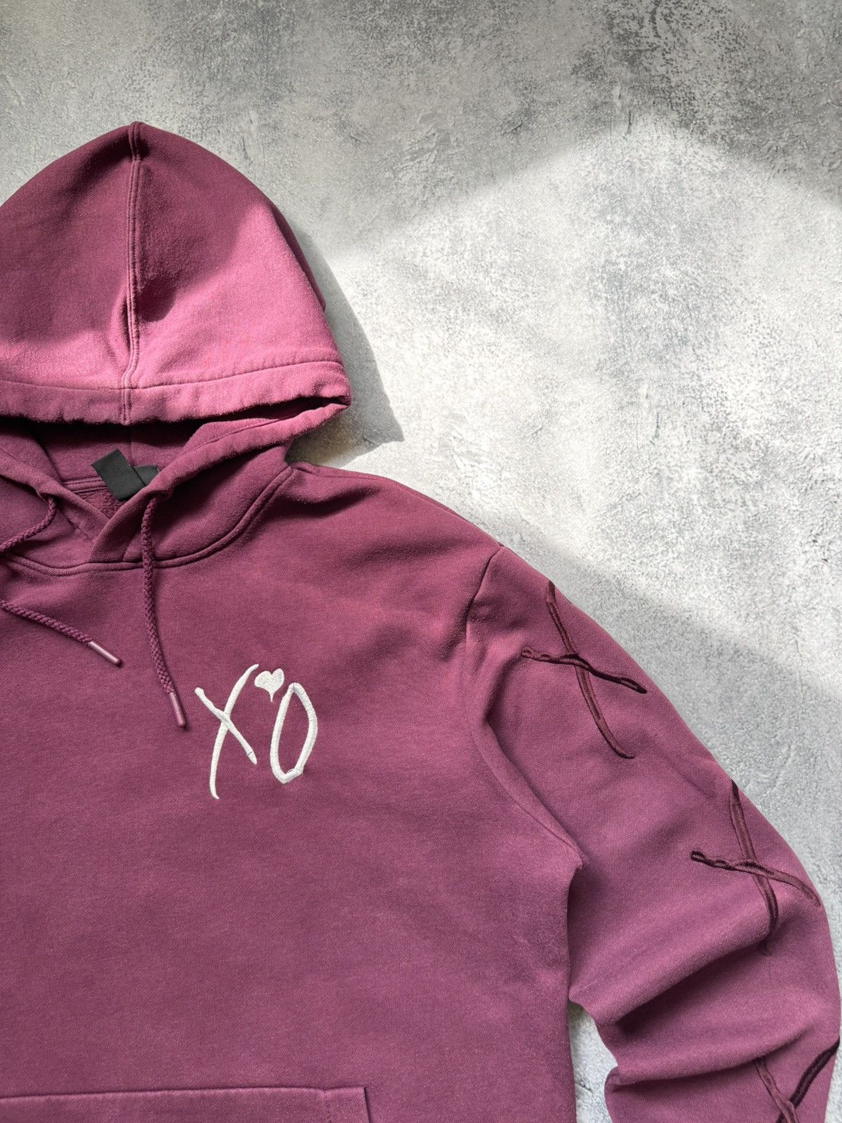 H&M Rare Y2K H&M The Weeknd XO Big Tiger Logo Hoodie Burgundy Size US L / EU 52-54 / 3 - 3 Thumbnail