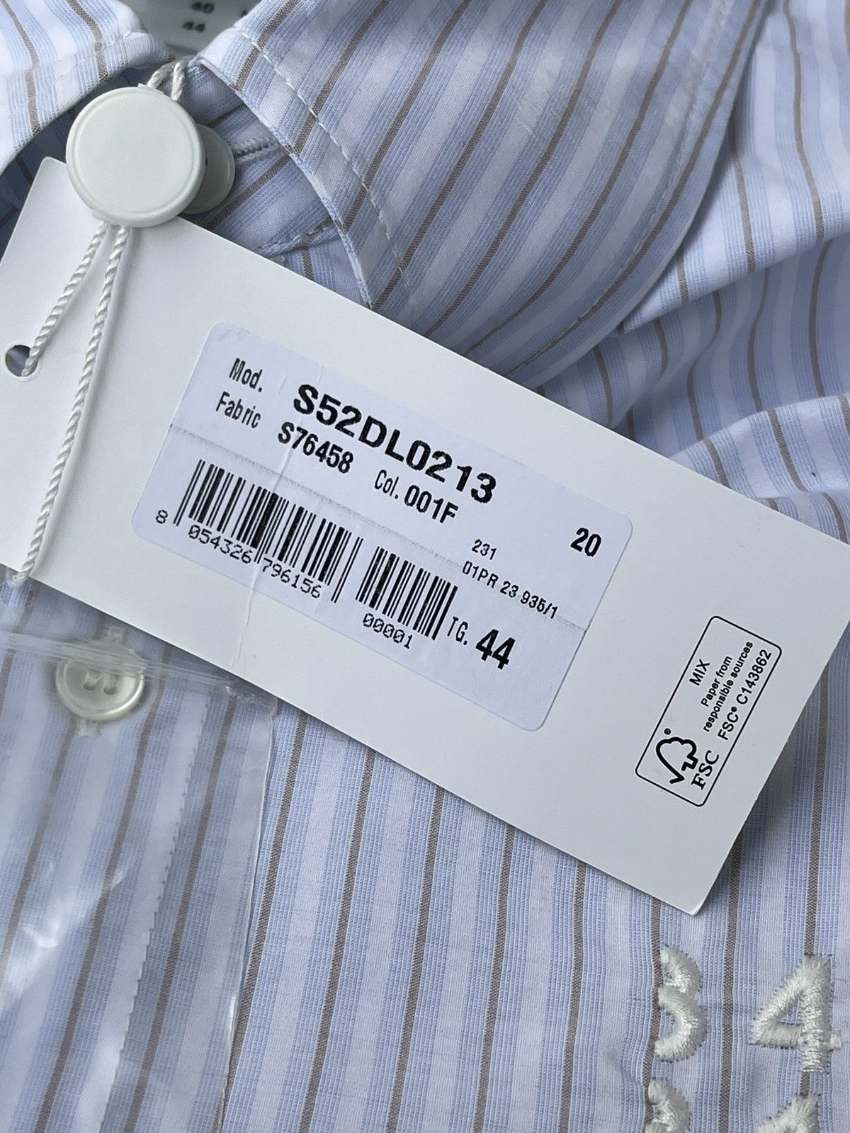 Maison Margiela !DS! SS23 Maison Margiela Stripped Numbers White Shirt Size M / US 6-8 / IT 42-44 - 23 Thumbnail