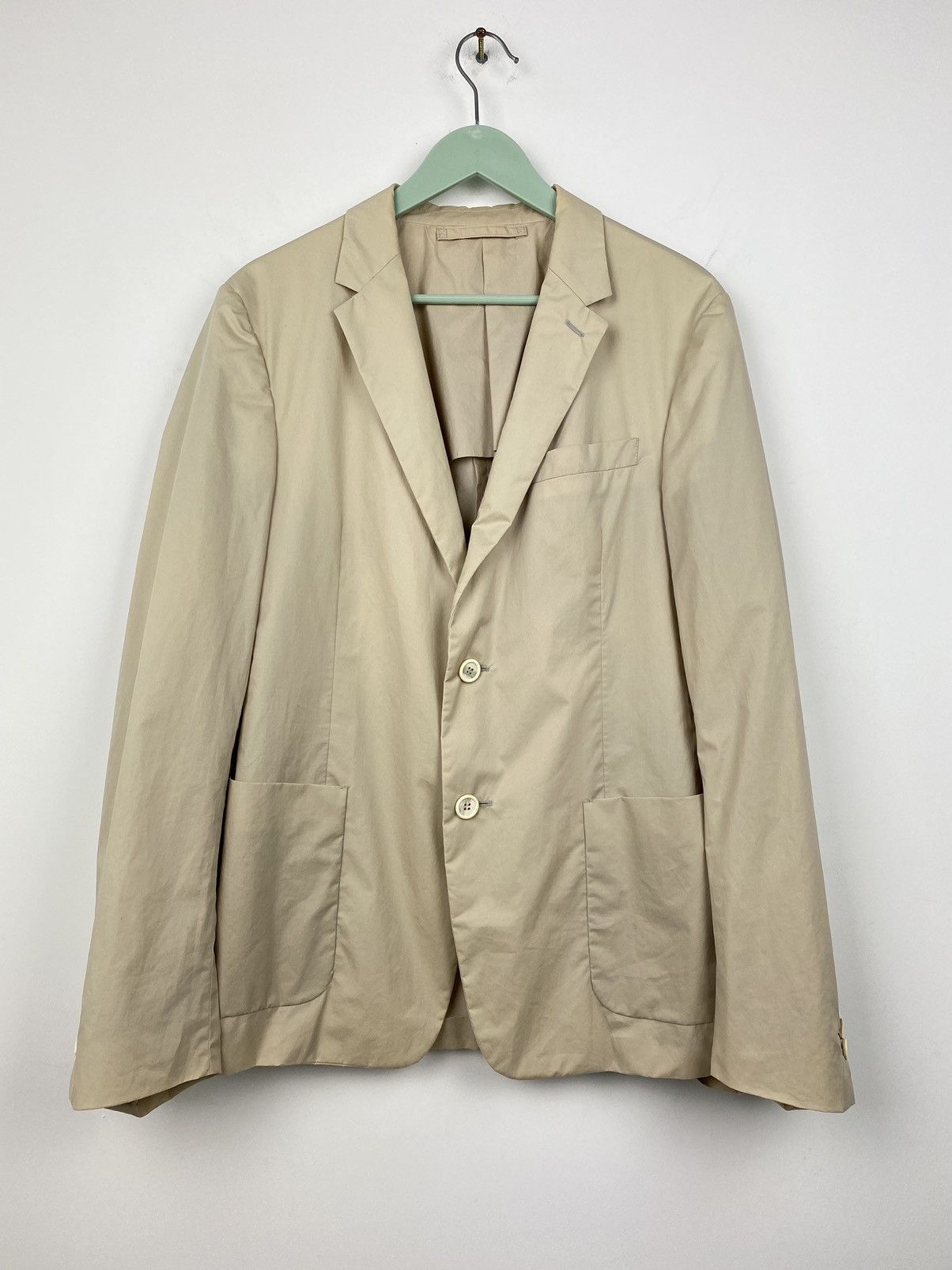 Prada Prada 2009 Cotton Beige Blazer Jacket Size 50 Size 50R - 1 Thumbnail
