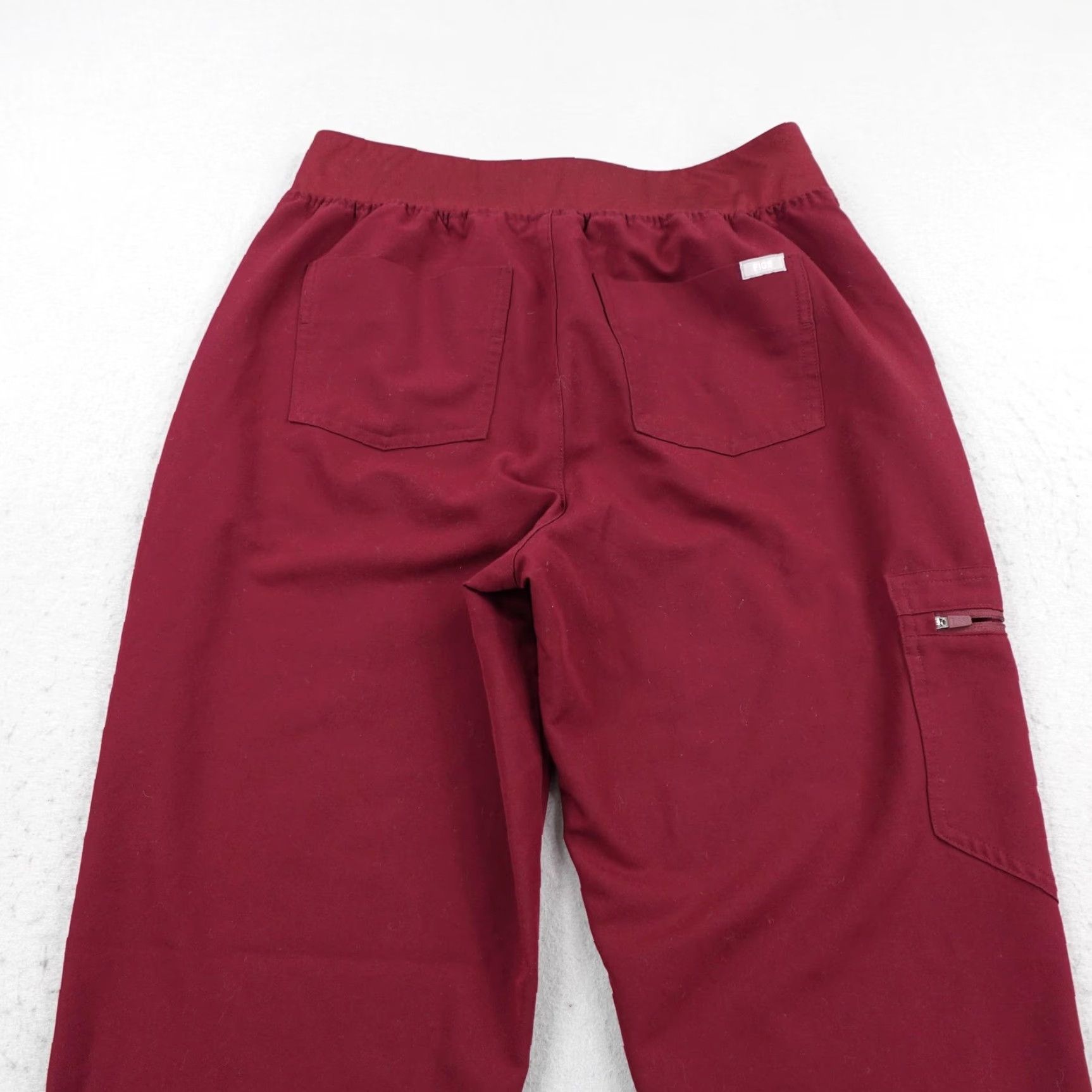 Vintage FIGS Scrub Pants Womens Medium Tall Red High Waisted Zamora Jogger Bottoms Nurse Size 32" / US 10 / IT 46 - 5 Thumbnail