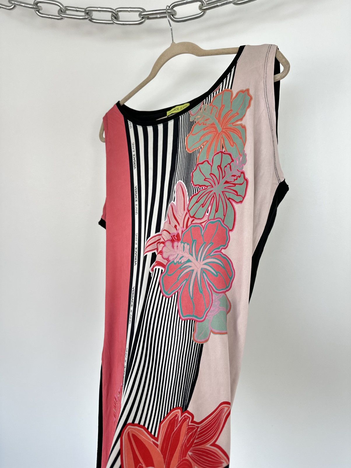 Versace Vintage Versace Designer Luxury Archival Y2K Floral Dress Size XL / US 12-14 / IT 48-50 - 8 Thumbnail