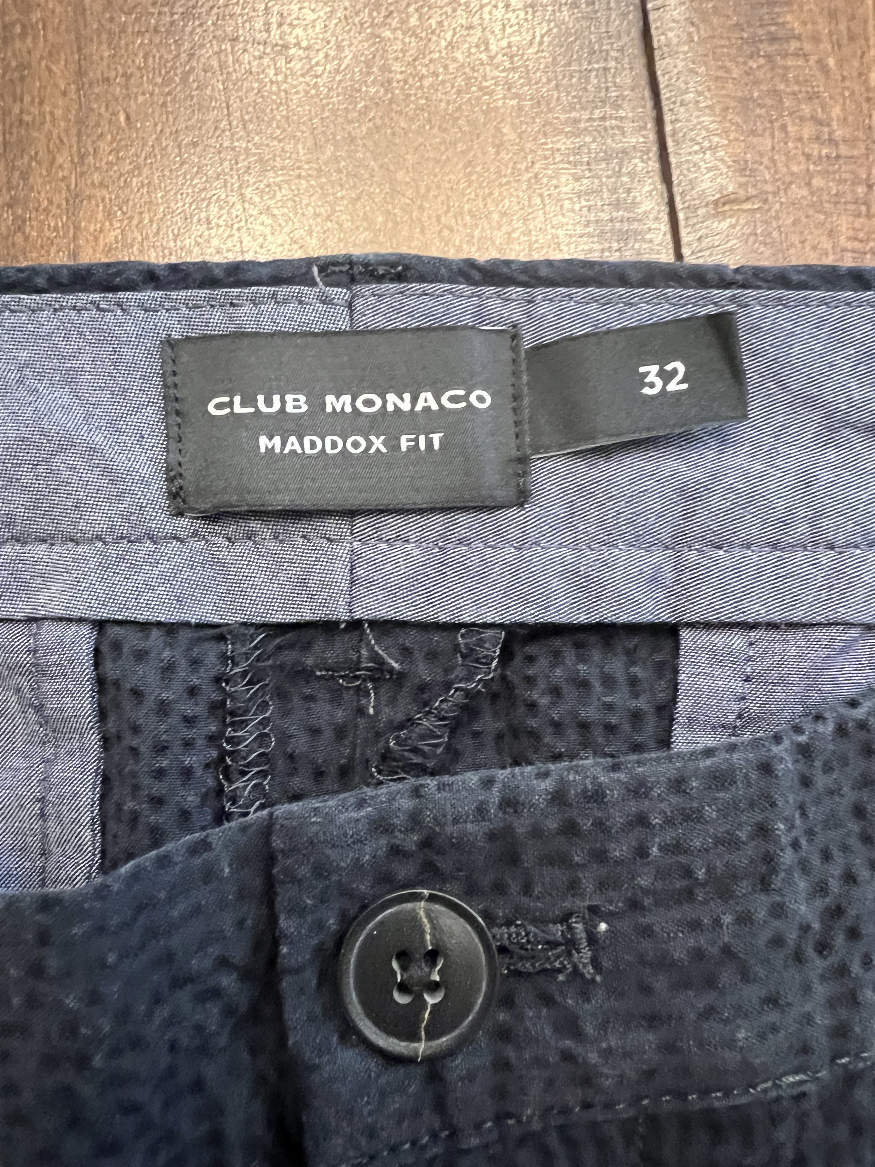 Club Monaco Club Monaco, navy blue textured shorts, men's, size 32 Size US 32 / EU 48 - 3 Thumbnail