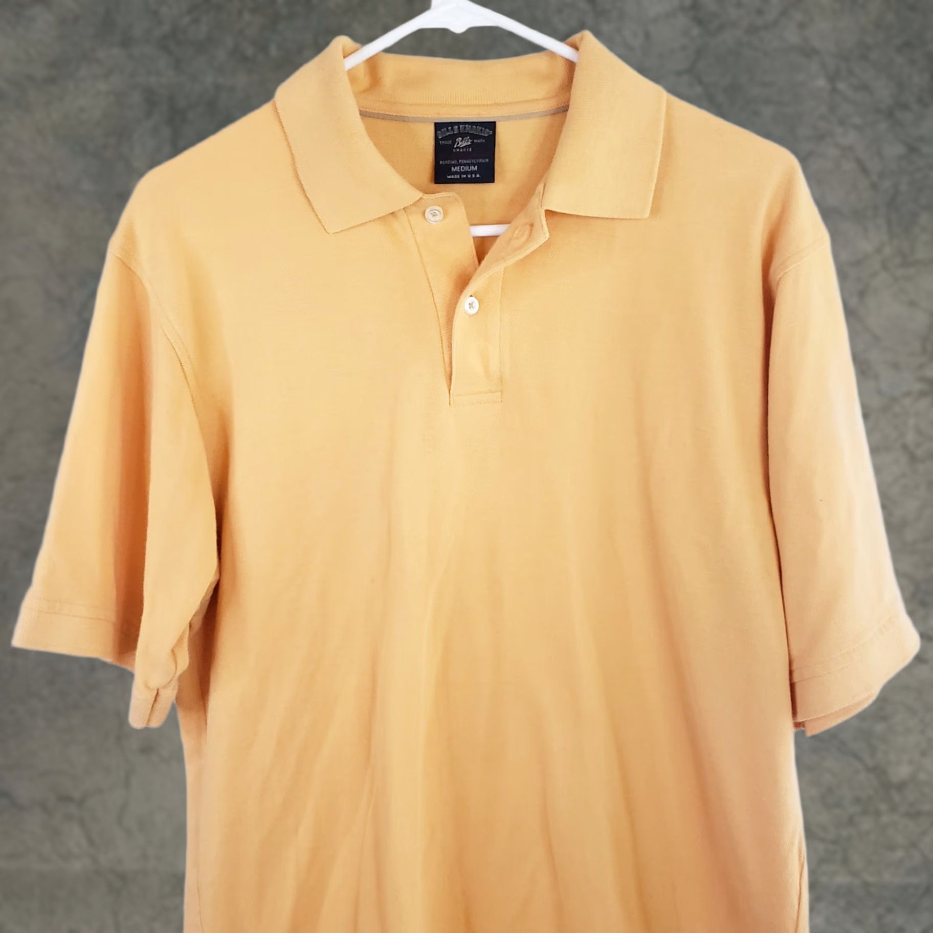 Bills Khakis Bills Khakis Polo Shirt Mens M Cantalope Orange Short Sleeve Cotton Polo Shirt Cantalope Orange Mens M Size US M / EU 48-50 / 2 - 1 Thumbnail