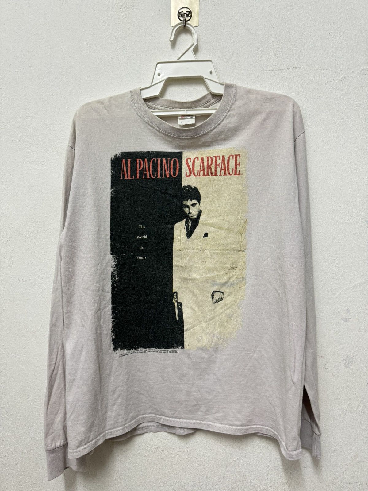 Fruit Of The Loom × Vintage Al Pacino Scarface Movie Crime/Thriller by Tony Montana Size US L / EU 52-54 / 3 - 1 Thumbnail