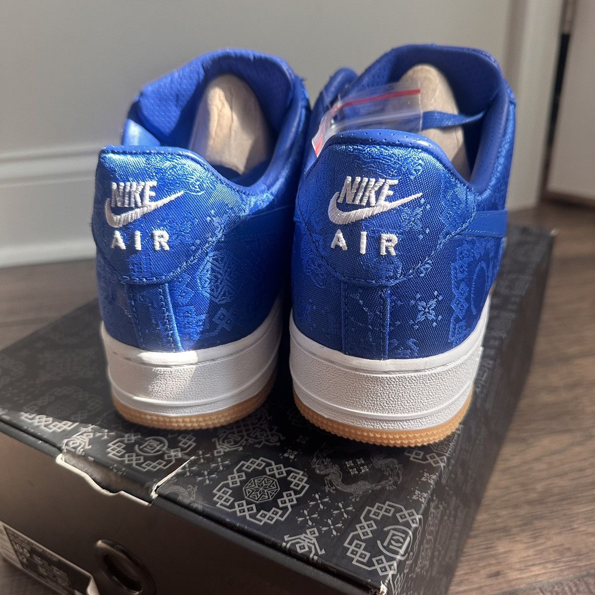 CLOT × Nike Nike Air Force 1 Low CLOT Blue Silk Sz 10.5 New DS With Box Size US 10.5 / EU 43-44 - 5 Thumbnail