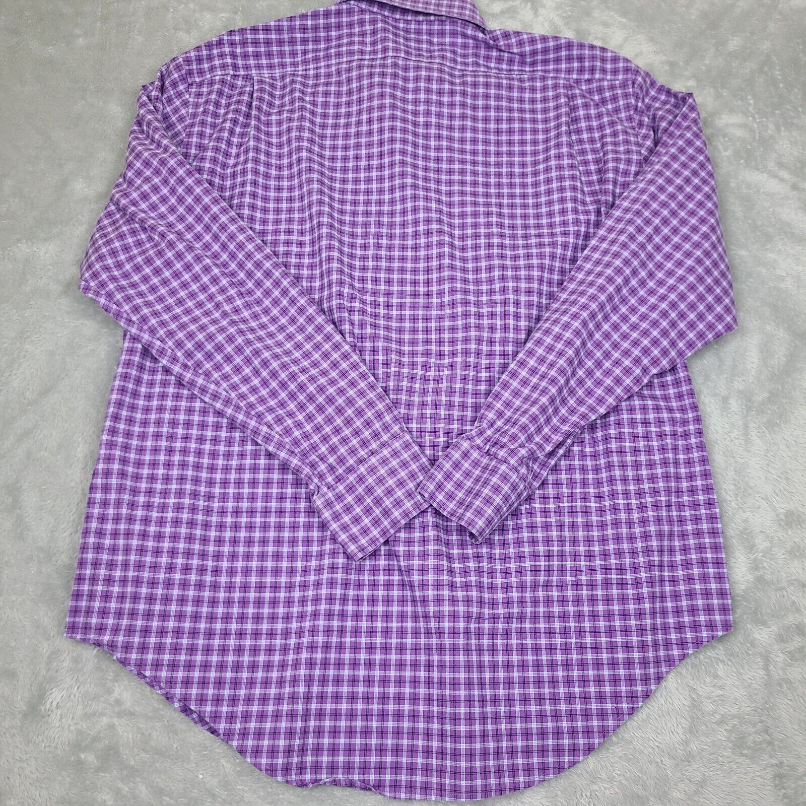Lauren Ralph Lauren Ralph Lauren Classic Fit Purple Plaid Long Sleeve Button Dow Size US XL / EU 56 / 4 - 6 Thumbnail