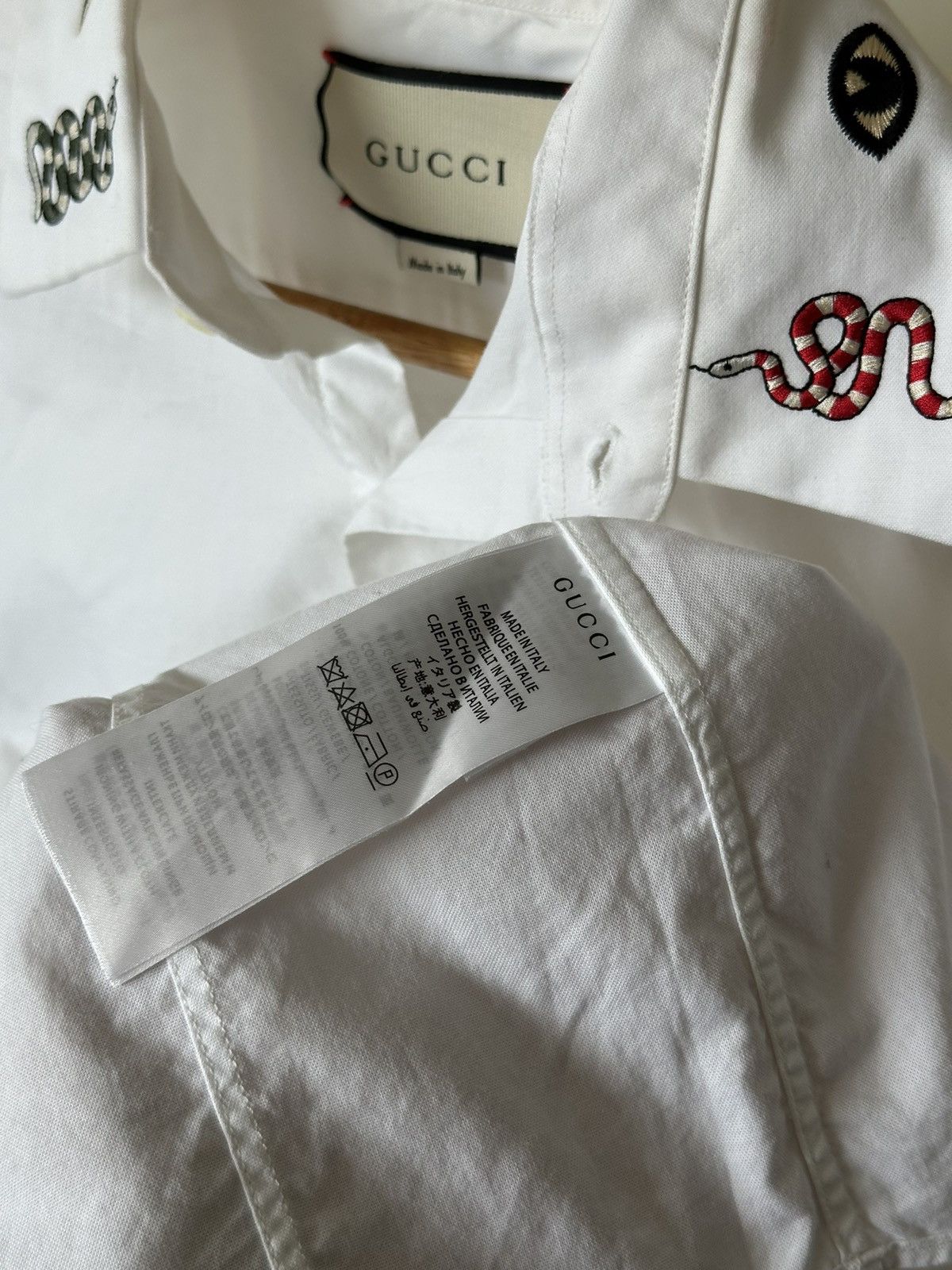 Gucci Gucci Duke Collar Embroidery Long Sleeve Button Down Shirt Size US M / EU 48-50 / 2 - 12 Thumbnail