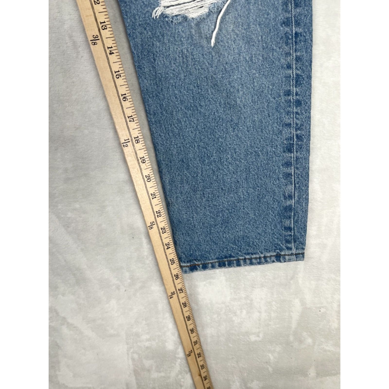 Levi's Levi's 501 Skinny Jeans Women's 31x26 Blue High Rise Distressed Denim Size 24" / US 00 / IT 34 - 2 Thumbnail