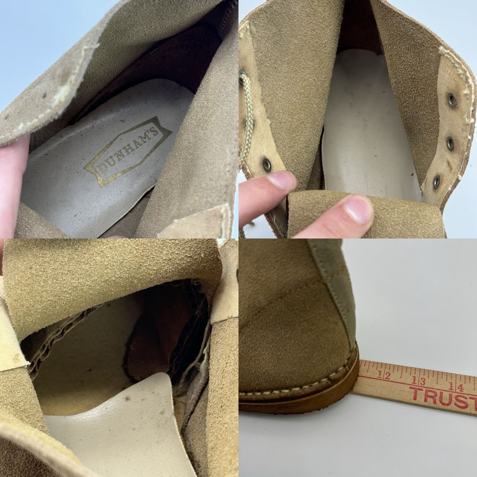 Vintage VINTAGE DUNHAM SUEDE CHUKKA DESERT BOOTS MEN'S 8 TAN BEIGE GUM SOLE 70s Size US 8 / EU 41 - 8 Thumbnail