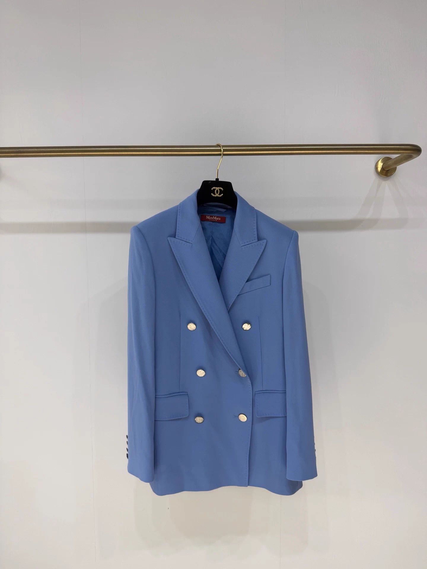 Max Mara Maxmara breasted wool blazer FR40 new distressed button Size M / US 6-8 / IT 42-44 - 1 Thumbnail
