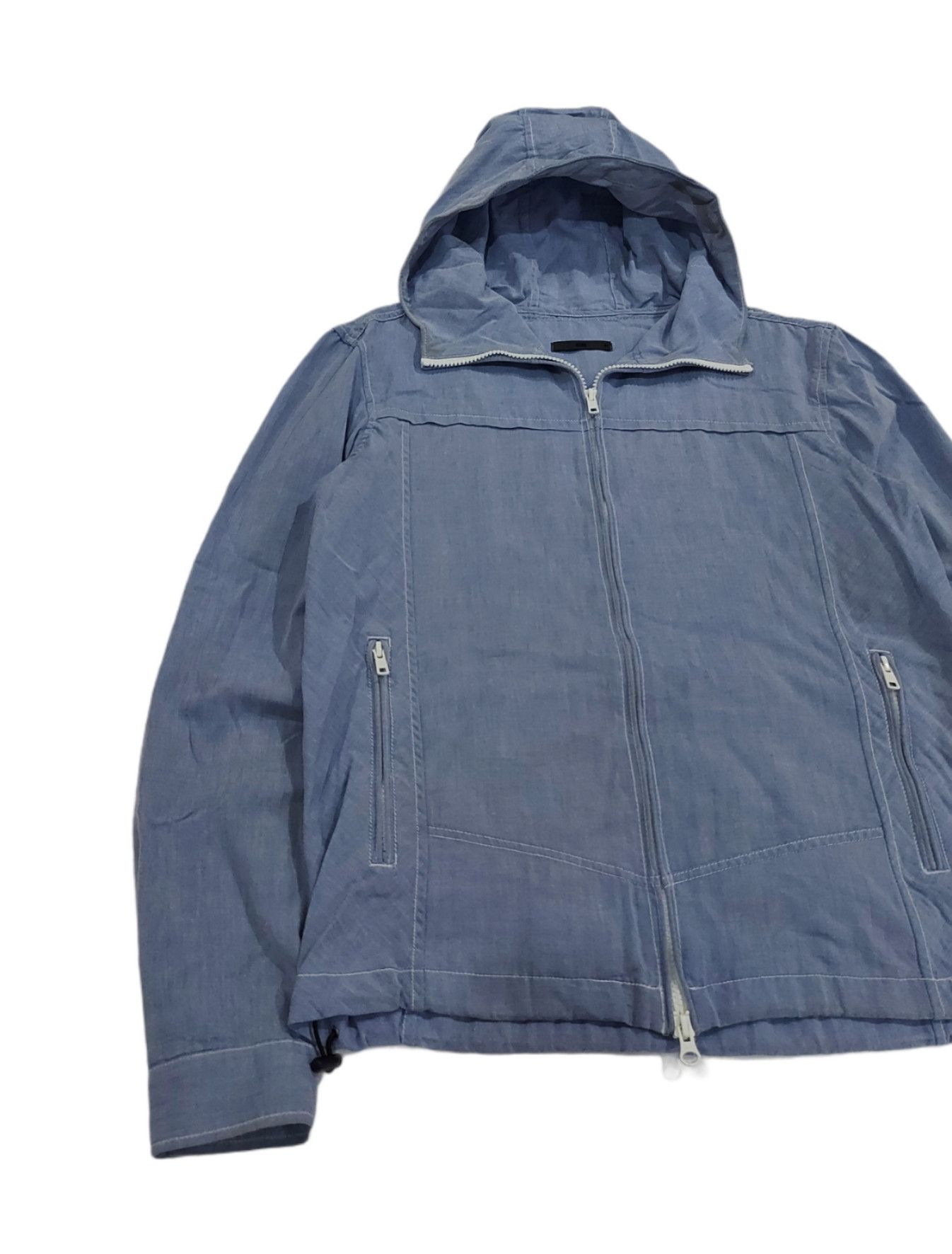 Designer × HARE × Japanese Brand Rare! Hare Japan Denim Blue Hoodie Light Jacket Size US S / EU 44-46 / 1 - 4 Thumbnail