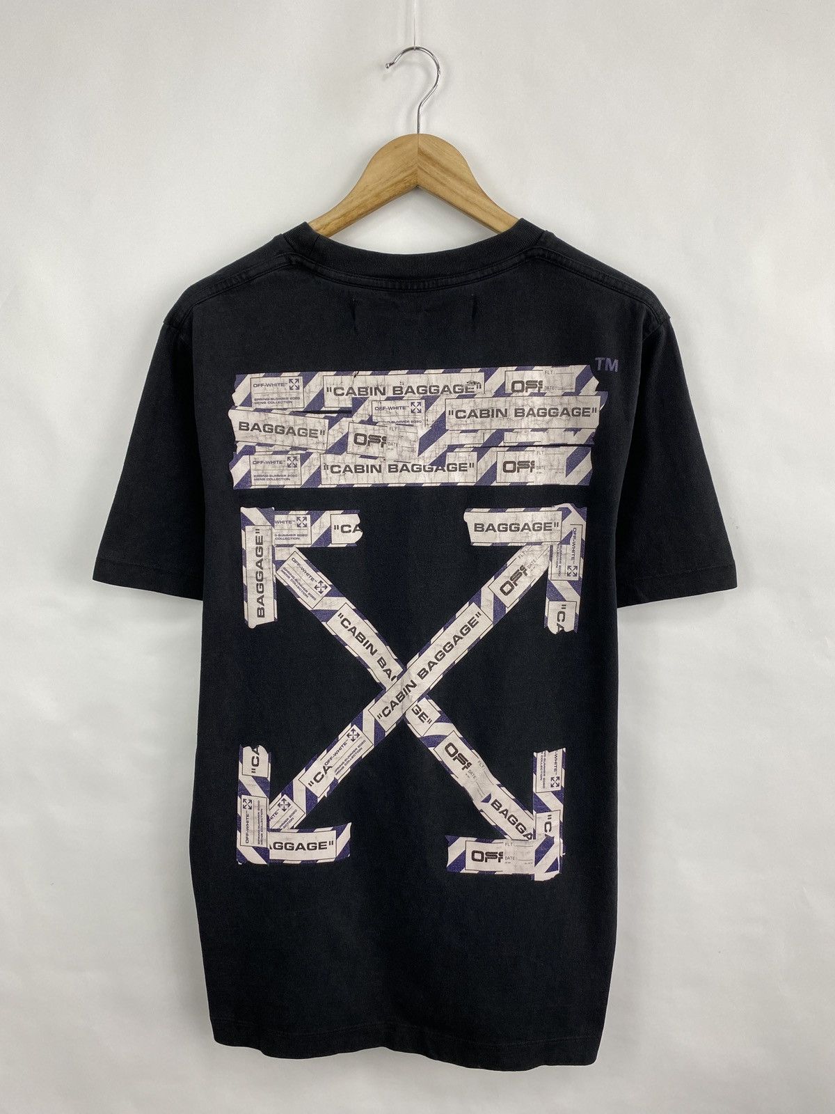 Off-White × Virgil Abloh Off White Airport Tape T-Shirt Y2K Rare Retro Hype Size US L / EU 52-54 / 3 - 3 Thumbnail