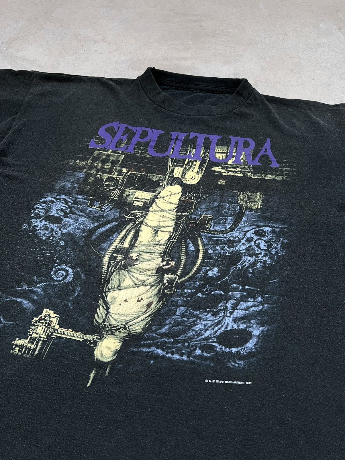 1993 Sepultura Chaos AD Vintage Metal Band Death T Shirt 90s