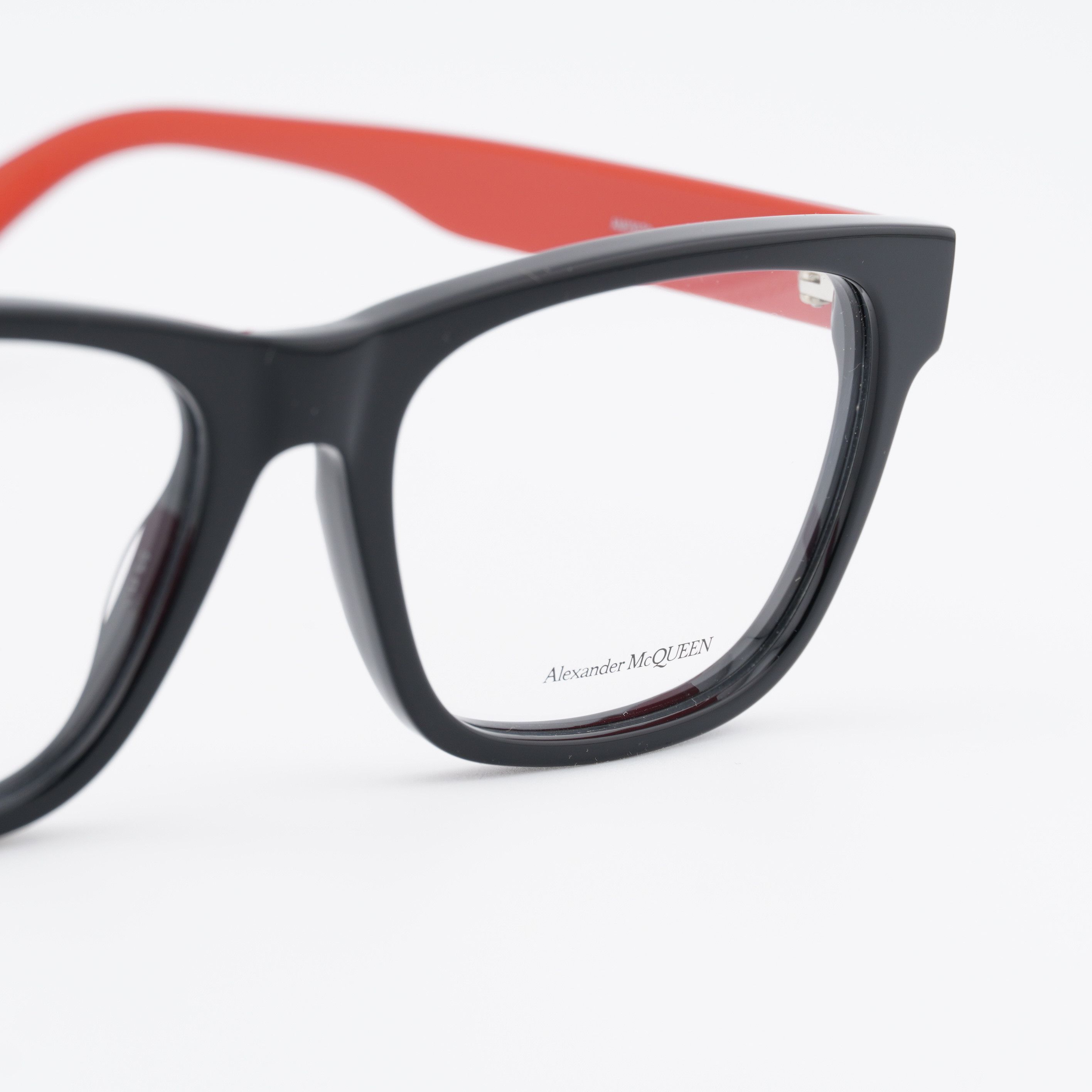 Alexander McQueen Alexander McQueen AM0307O 006 Eyeglasses Black/Red 55mm Size ONE SIZE - 2 Thumbnail