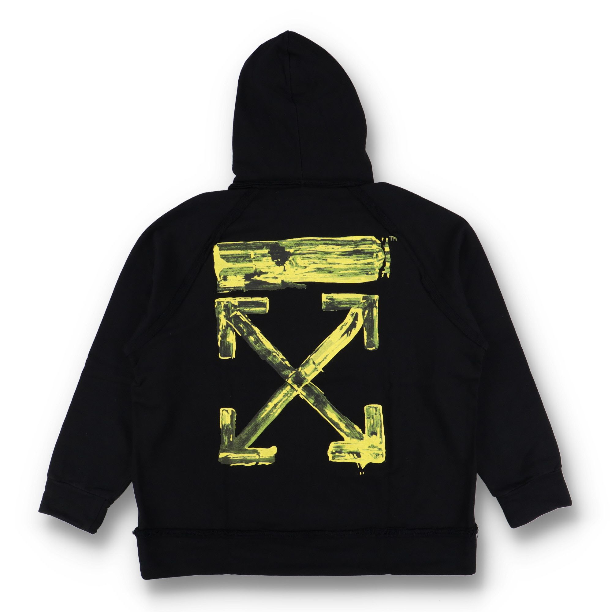 Off-White Black and Yellow Acrylic Arrows Oversized Hoodie Size L / US 10 / IT 46 - 1 Thumbnail