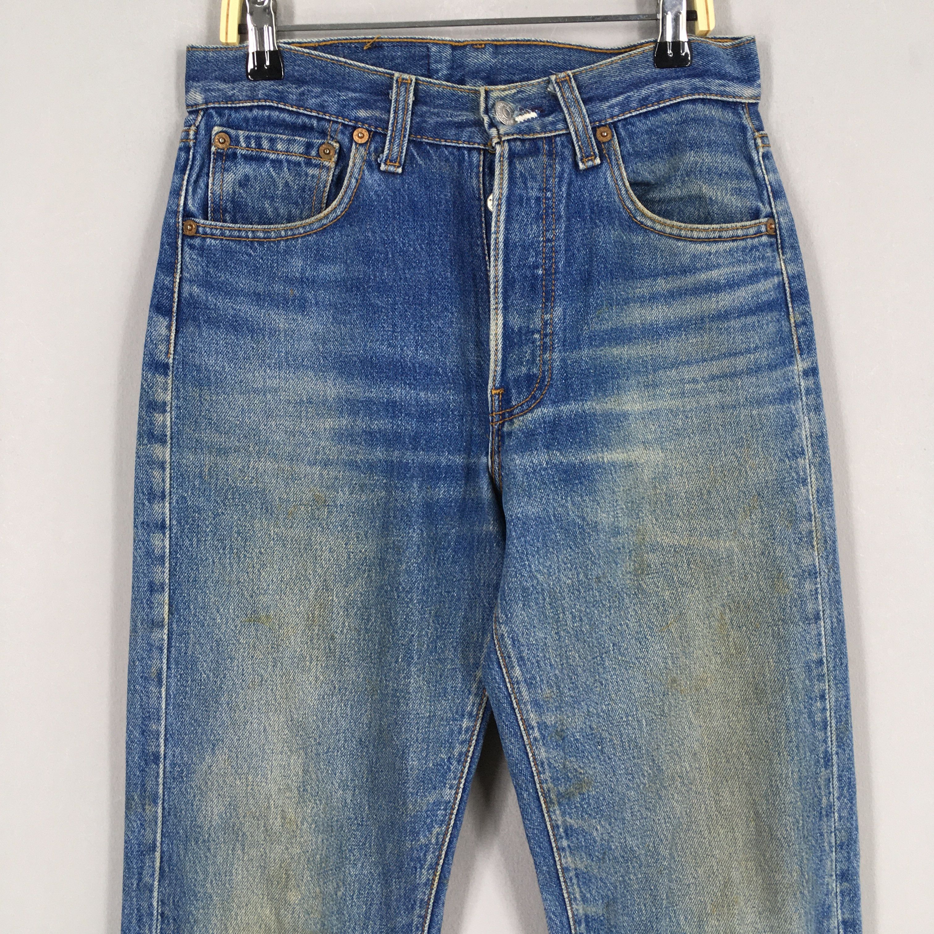Levi's Size 27x30 Vintage 90s Levi's 501 Faded Blue Jeans S409 Size 27" / US 4 / IT 40 - 2 Thumbnail