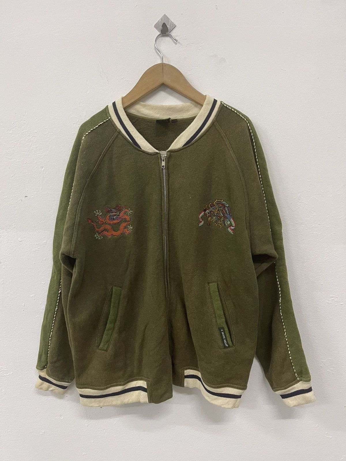 Japanese Brand A Hope Hemp Dragon Embroidery Jacket Size US M / EU 48-50 / 2 - 2 Thumbnail