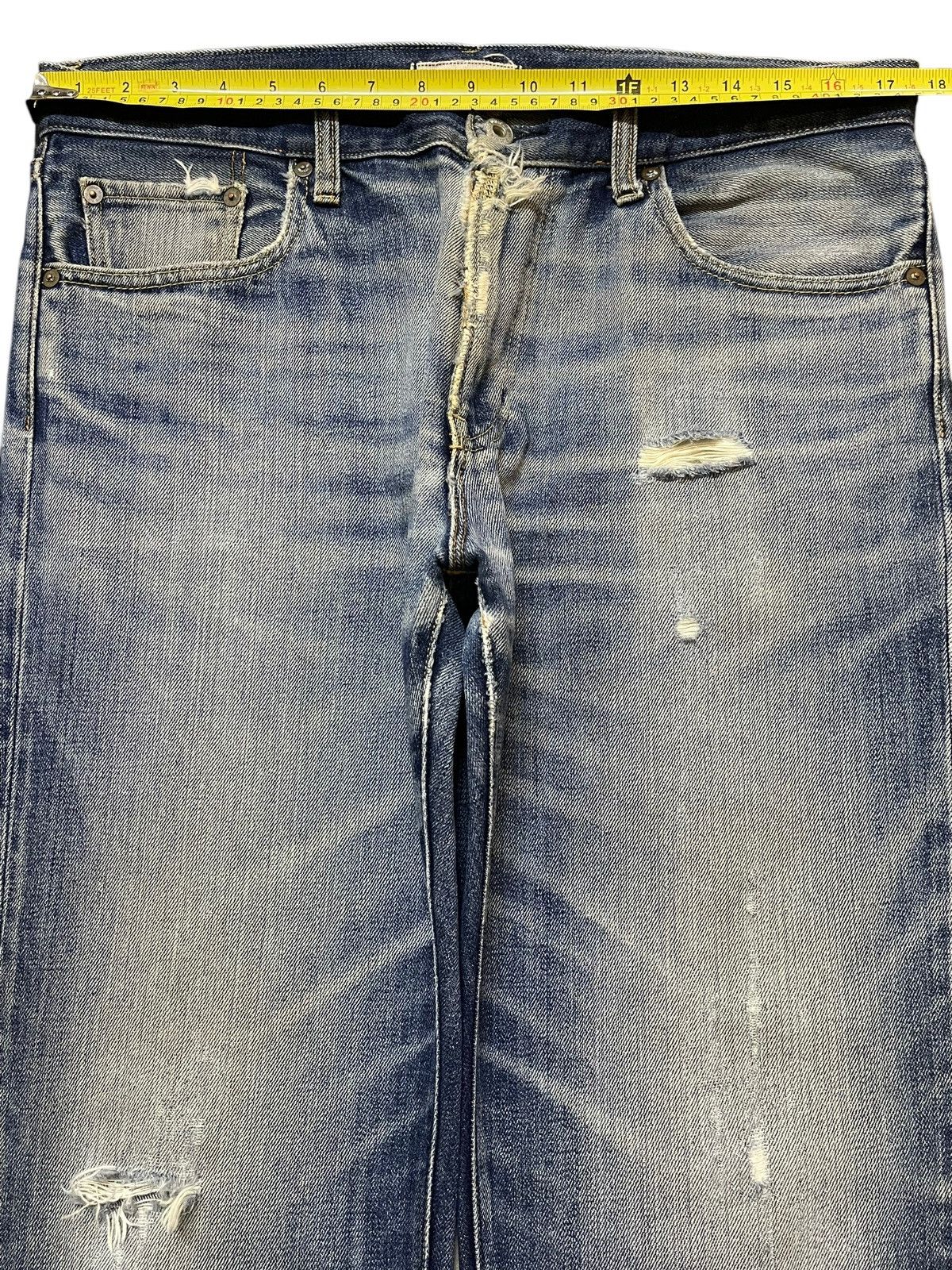 Uniqlo Vintage Japanese Uniqlo Faded Wash Distress Style Loose Jean Size US 34 / EU 50 - 11 Thumbnail