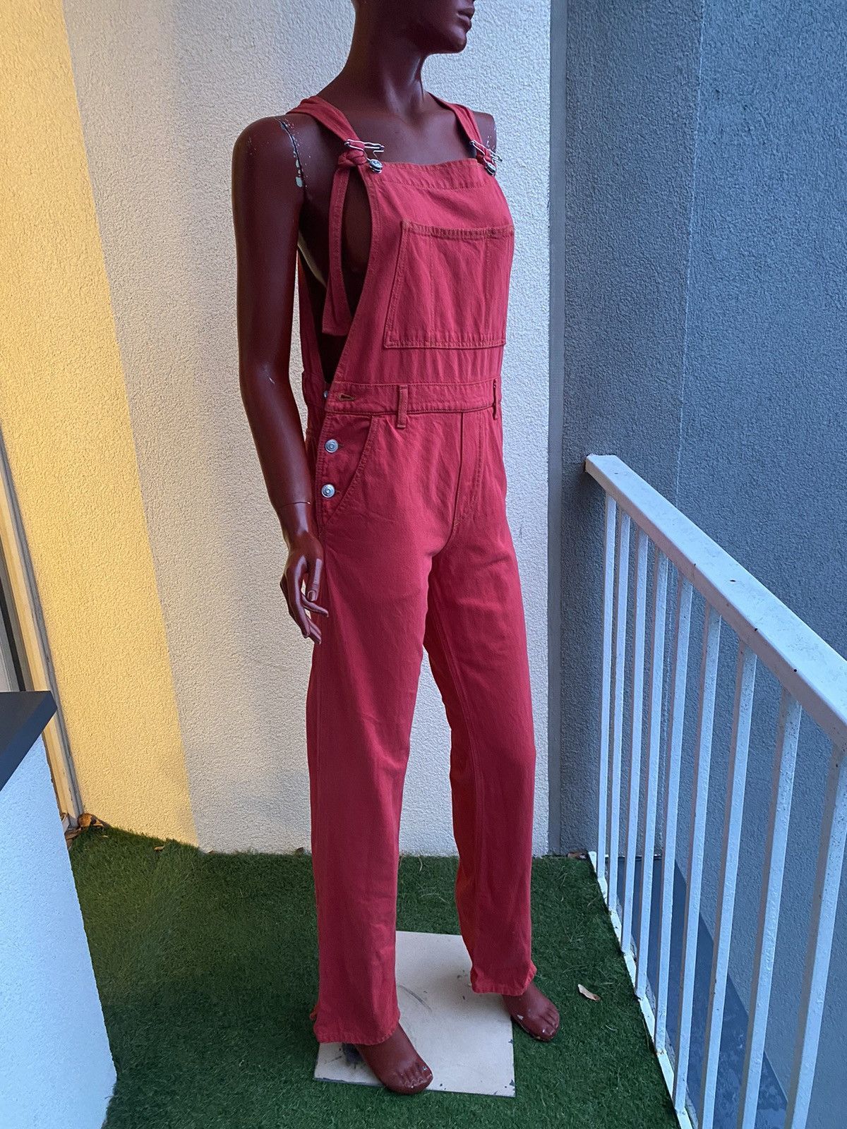 Ganni Ganni Women's Red Dungarees-overalls Size 24" / US 00 / IT 34 - 5 Thumbnail