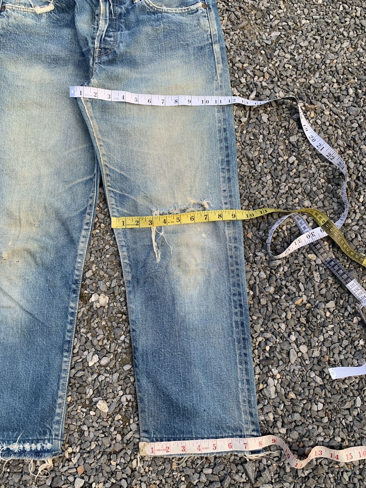 Kapital VINTAGE CHIMALA SELVEDGE JAPANESE RUSTY DISTRESSED DENIM Size US 32 / EU 48 - 16 Thumbnail