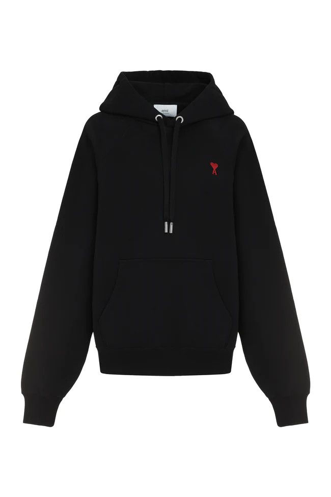o1mle0624 Cotton Hoodies in Black