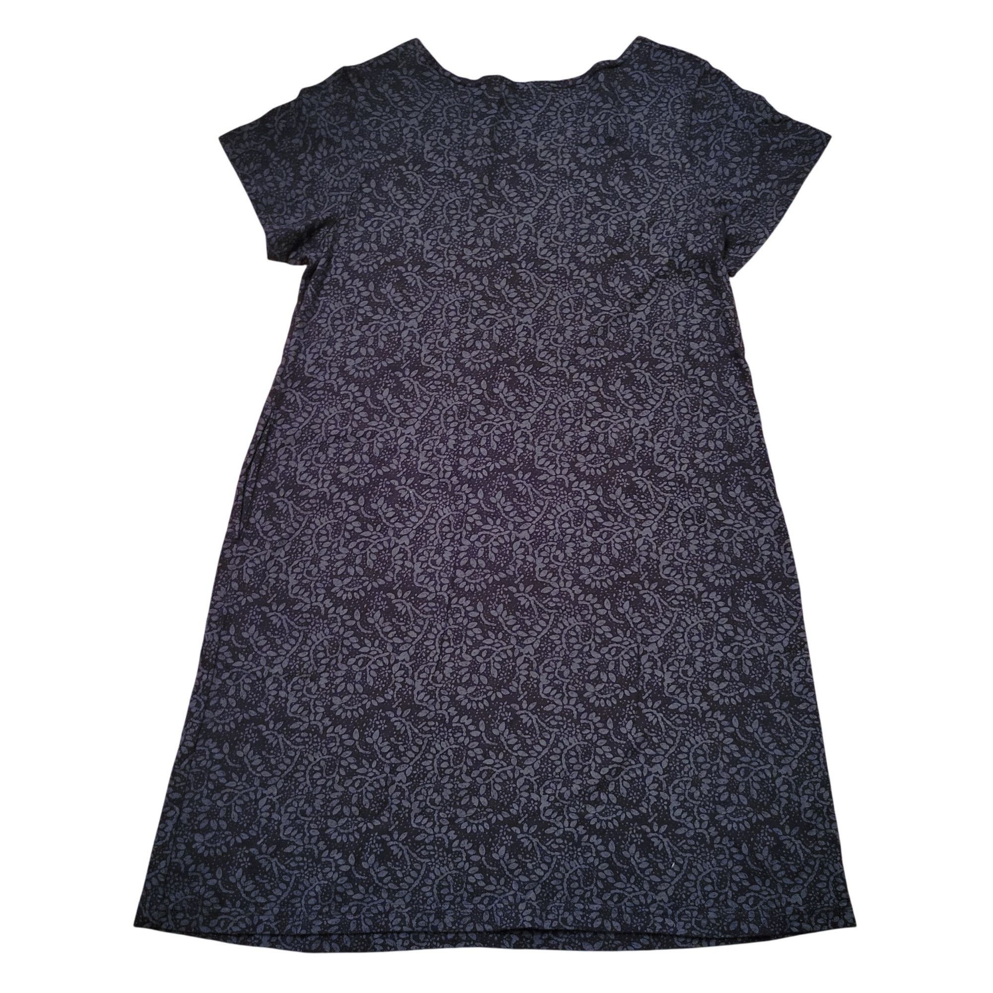 Other Fresh Produce S Floral Navy Blue Shift T Shirt Dress USA Poc Size S / US 4 / IT 40 - 5 Thumbnail