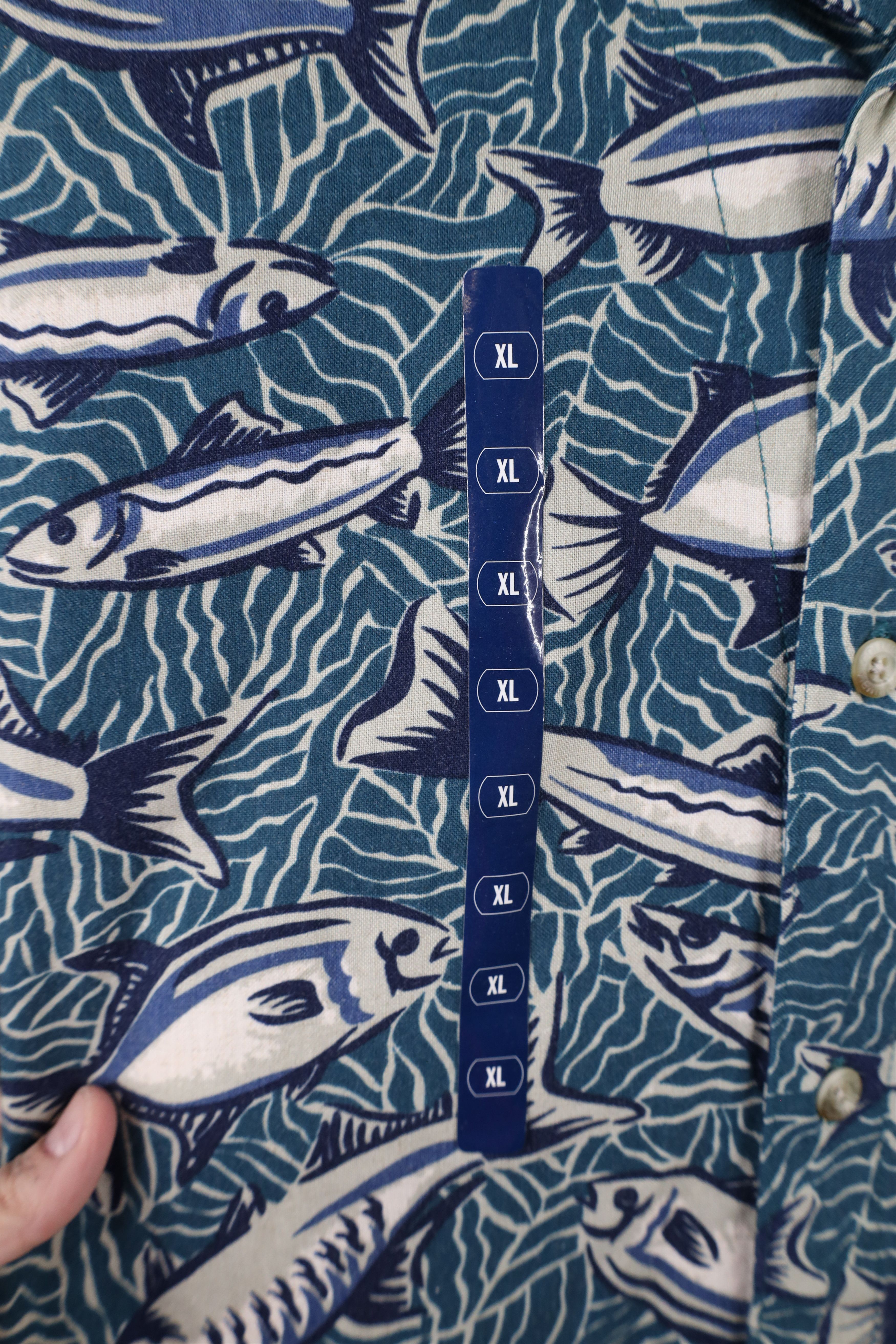 Columbia × Vintage Deadstock Vintage 90s Columbia Print Flax Linen Button Shirt Size US XL / EU 56 / 4 - 4 Thumbnail